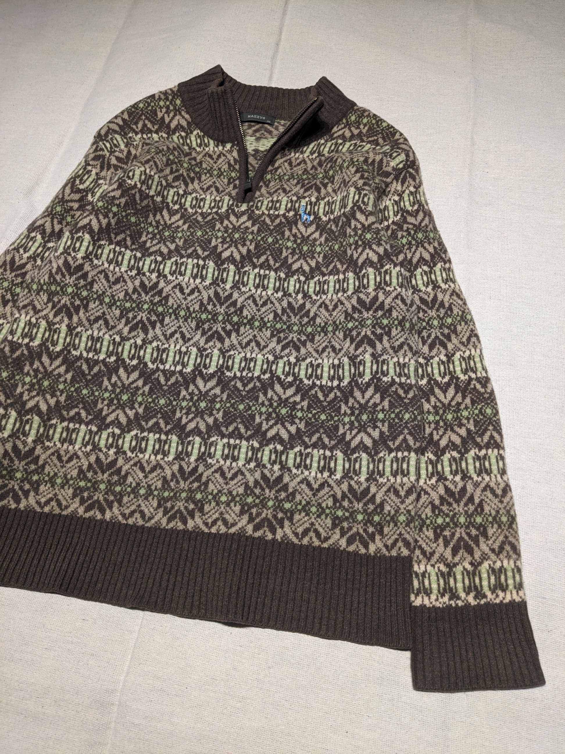HAZZYS Hazzys quarter zip knit sweater men's M Size US M / EU 48-50 / 2 - 2 Thumbnail