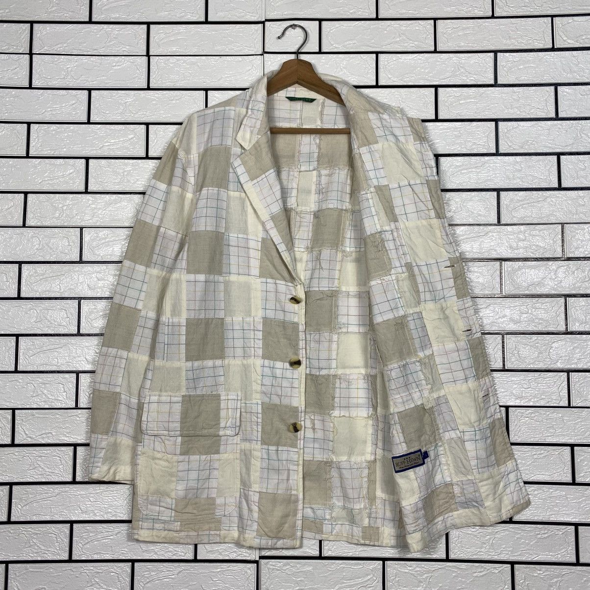 Japanese Brand 📌Vintage Chore Jacket RuffHewn Tartan Patchwork Issey Miyake Size US L / EU 52-54 / 3 - 12 Thumbnail