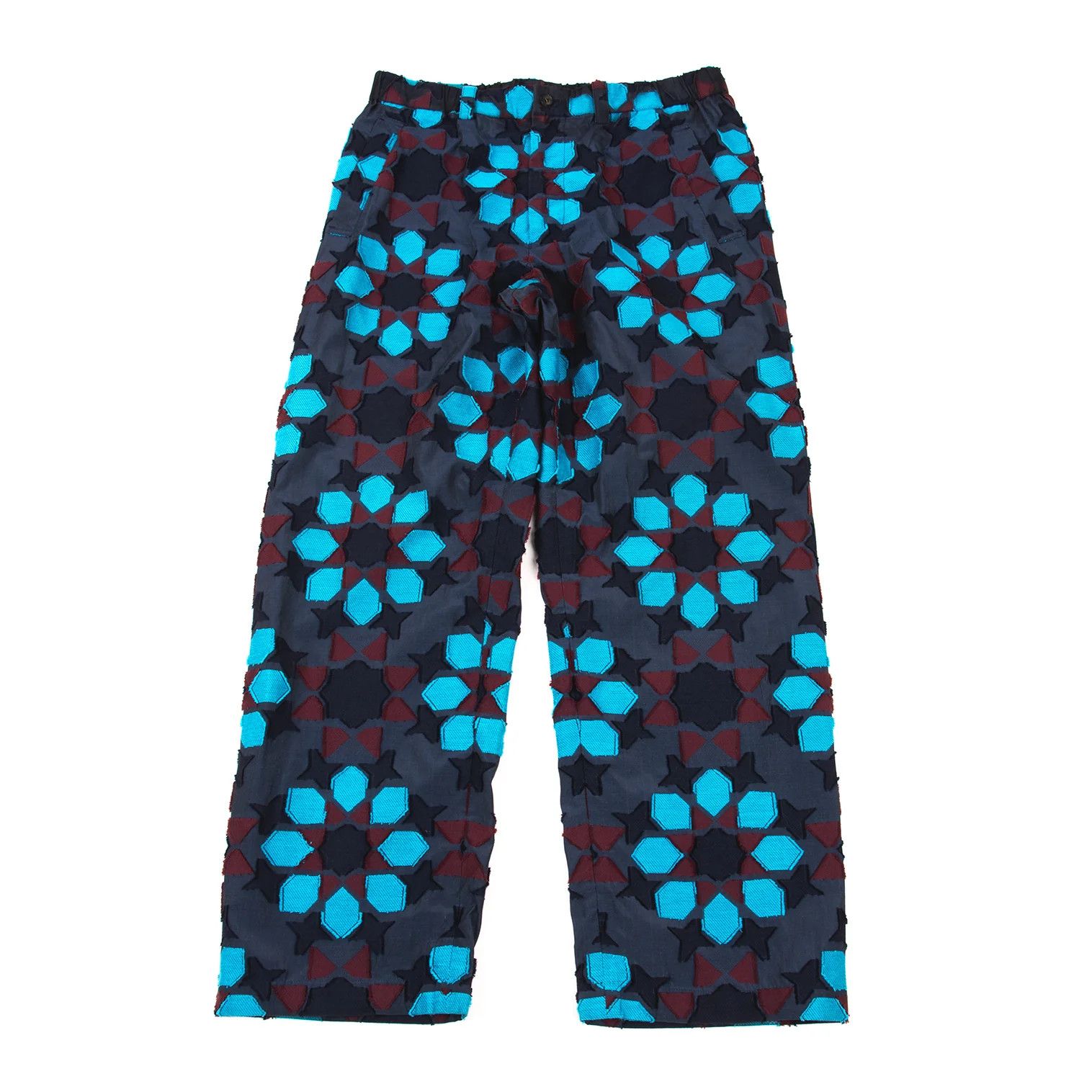 Issey Miyake A-POC INSIDE Jacquard Pants in Navy and Light Blue Size US 34 / EU 50 - 1 Thumbnail