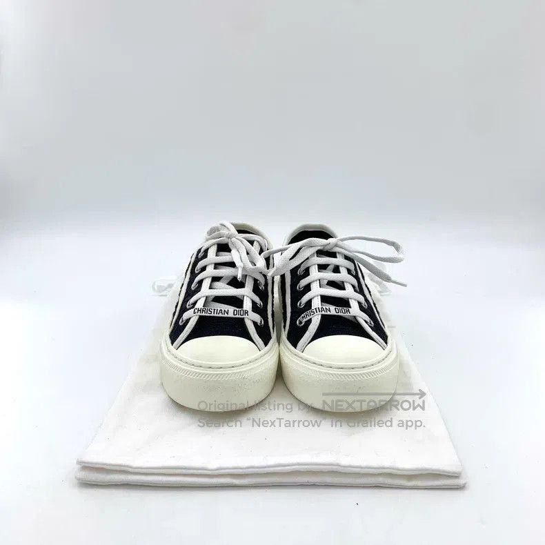 Dior Dior Black floral embroidery lace-up casual flat board sho Size US 5 / IT 35 - 8 Thumbnail