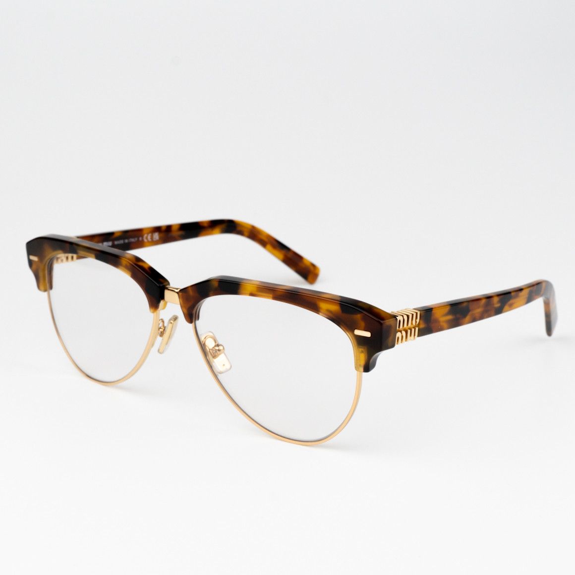 Miu Miu NEW Miu Miu MU09ZS 19P08N Browline Unisex Eyeglasses Size ONE SIZE - 3 Thumbnail