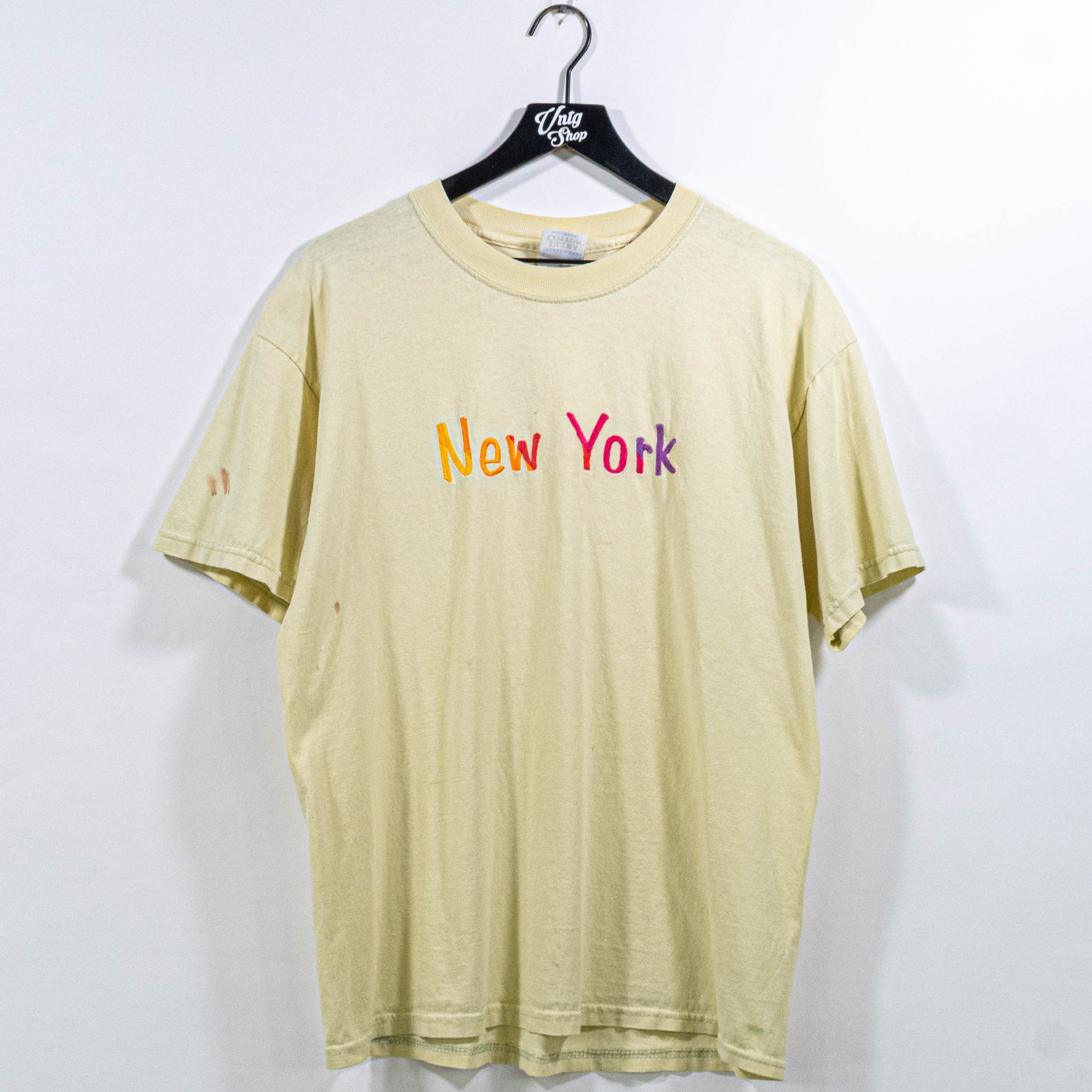 Vintage New York Embroidered Sun Faded T-Shirt Y2K Streetwear Size US L / EU 52-54 / 3 - 1 Thumbnail