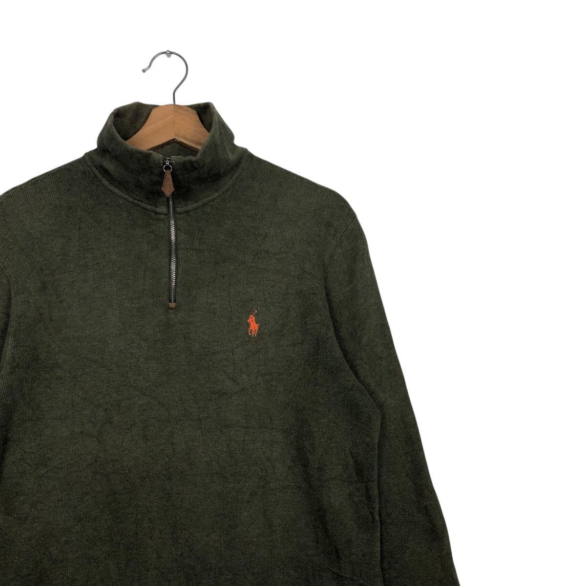 Polo Ralph Lauren 📌Rich Green Vintage Half Zipper Sweater Polo Ralph Lauren Size US M / EU 48-50 / 2 - 7 Thumbnail