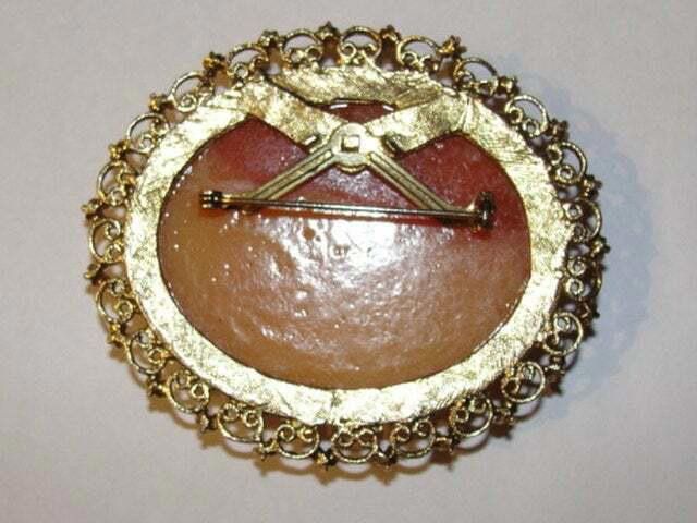 Other Large Resin Cameo of Apollo in Chariot and Aurora Pin Brooch Size ONE SIZE - 5 Thumbnail