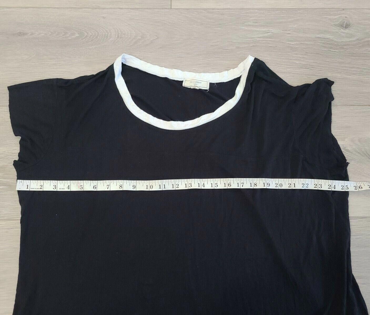 Designer No Comment T Shirt Plus Size 3x Black Scoop Neck Stretch Size 3XL / US 20-22 - 3 Thumbnail