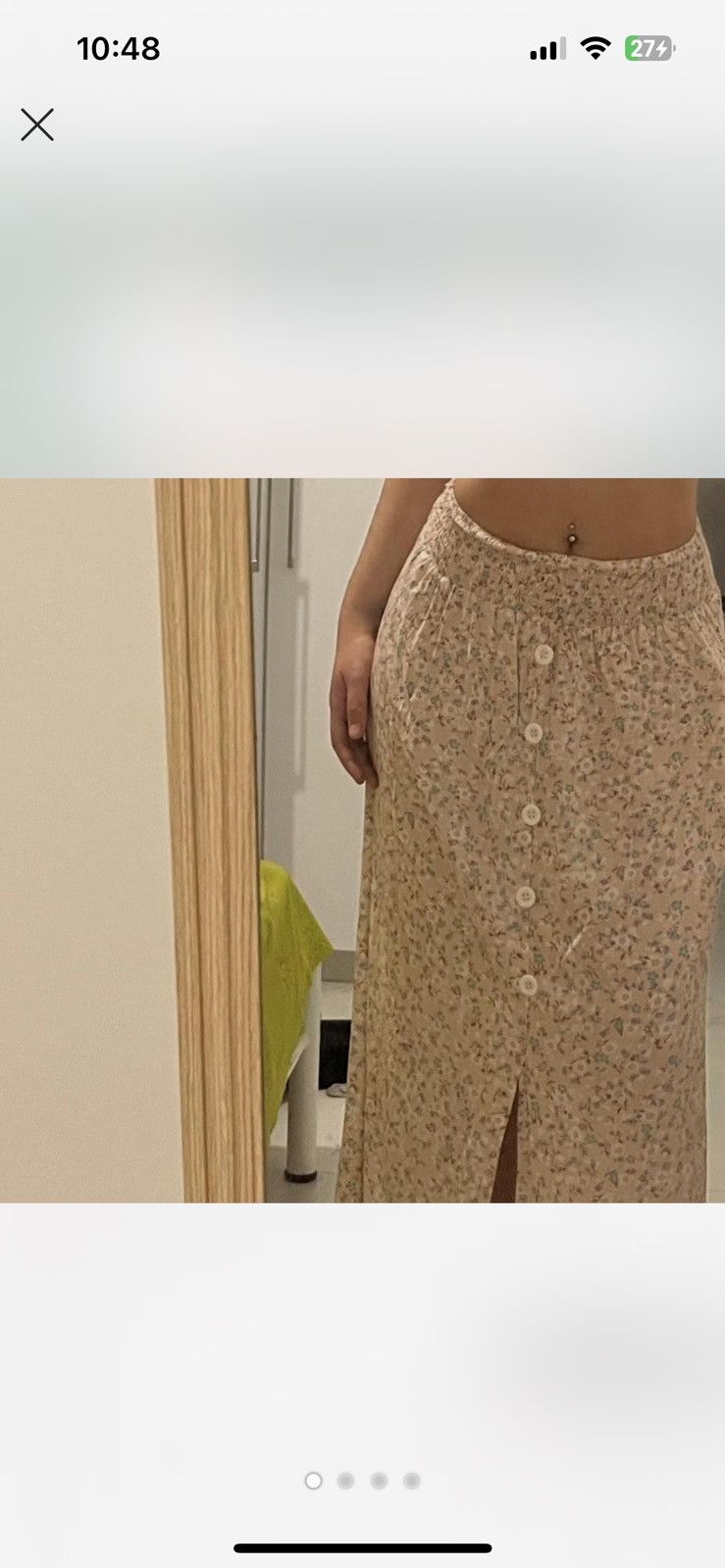 Vintage Floral maxi skirt Size 27" / US 4 / IT 40 - 2 Thumbnail