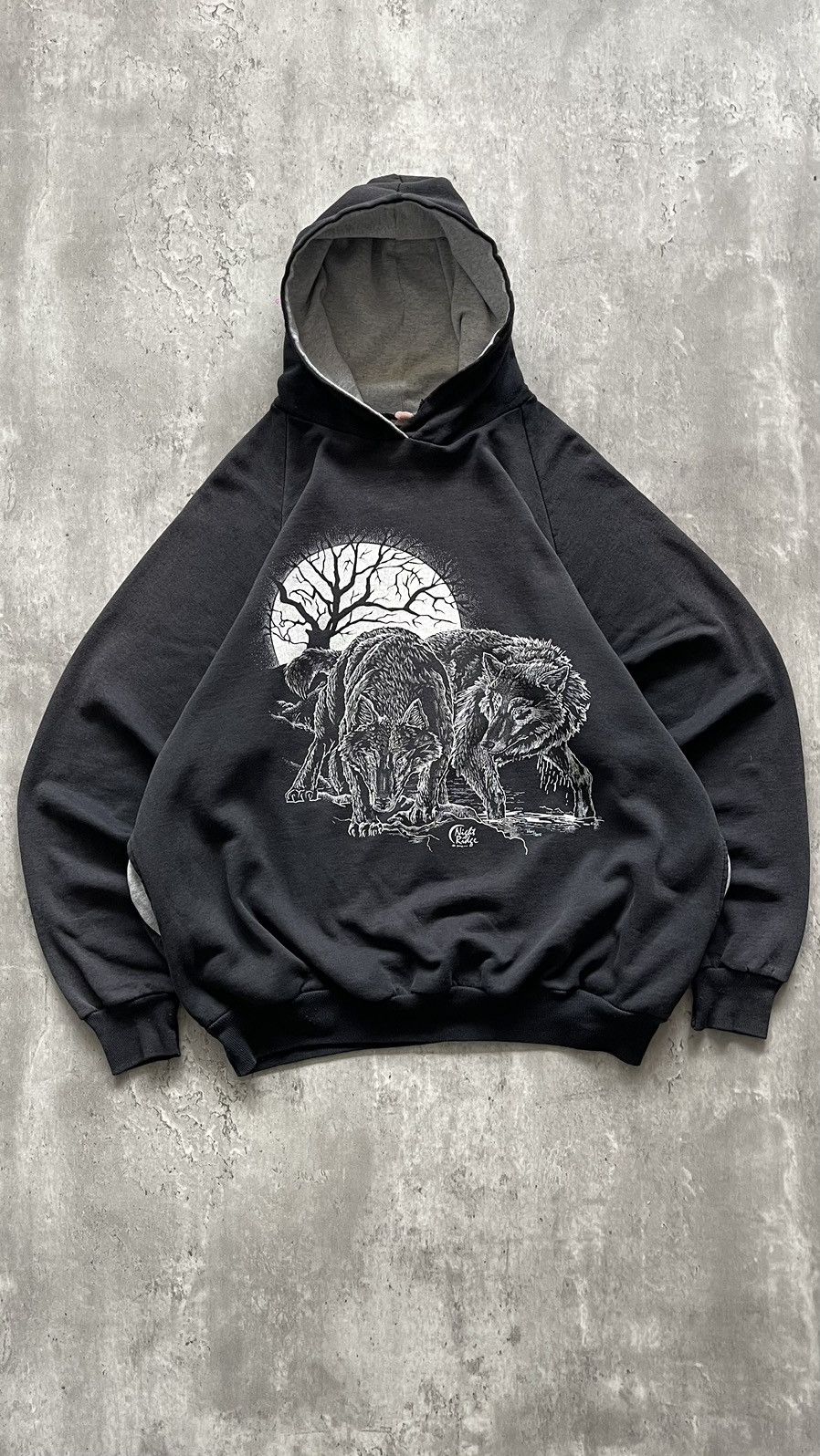 Russell Athletic × Vintage VINTAGE 1990S FADED WOLF NATURES HOODIE Size US XL / EU 56 / 4 - 3 Thumbnail