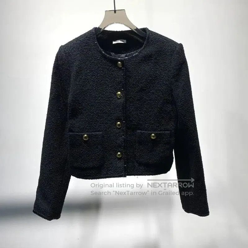 Miu Miu Miu Miu Black Wool Cardigan for Women . Size XXS / US 00 / IT 34 - 1 Thumbnail