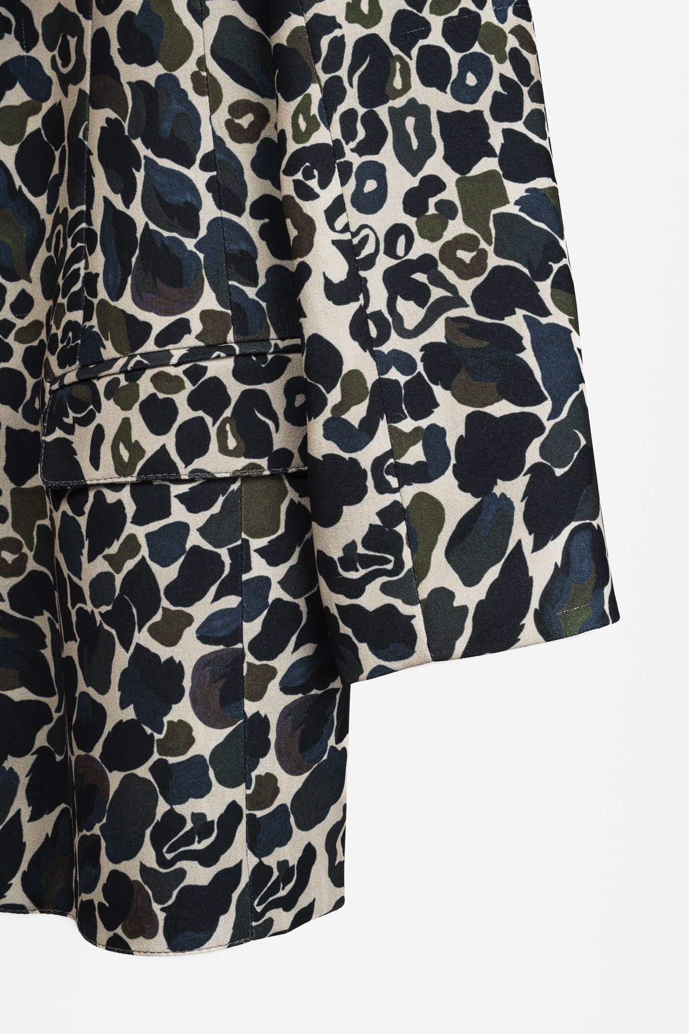 SMYTHE Smythe Camo Floral Greens Print Long Blazer Size L / US 10 / IT 46 - 6 Thumbnail