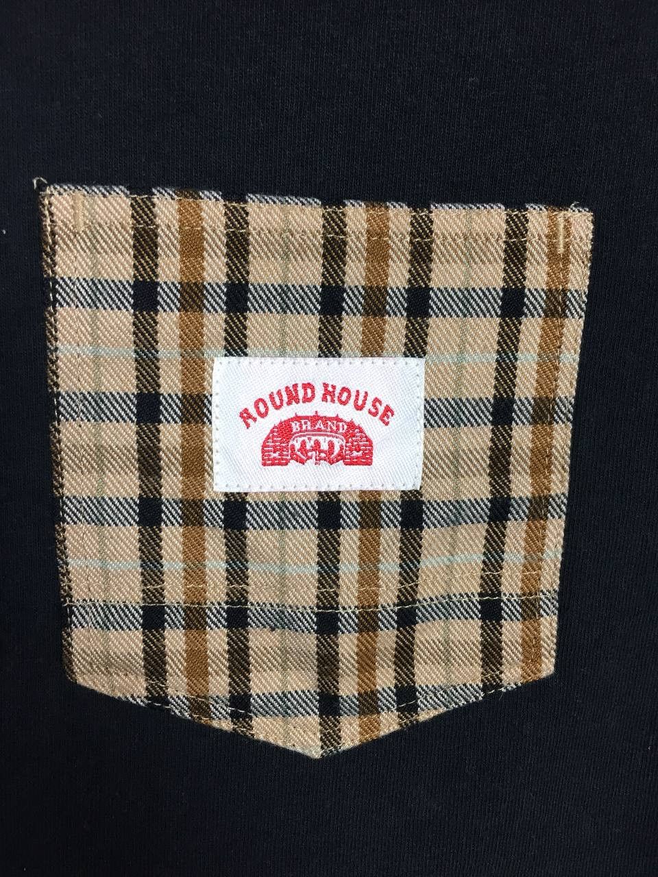 Vintage Round House Workwear Brand Checked Pocket Tee Size US XL / EU 56 / 4 - 4 Thumbnail
