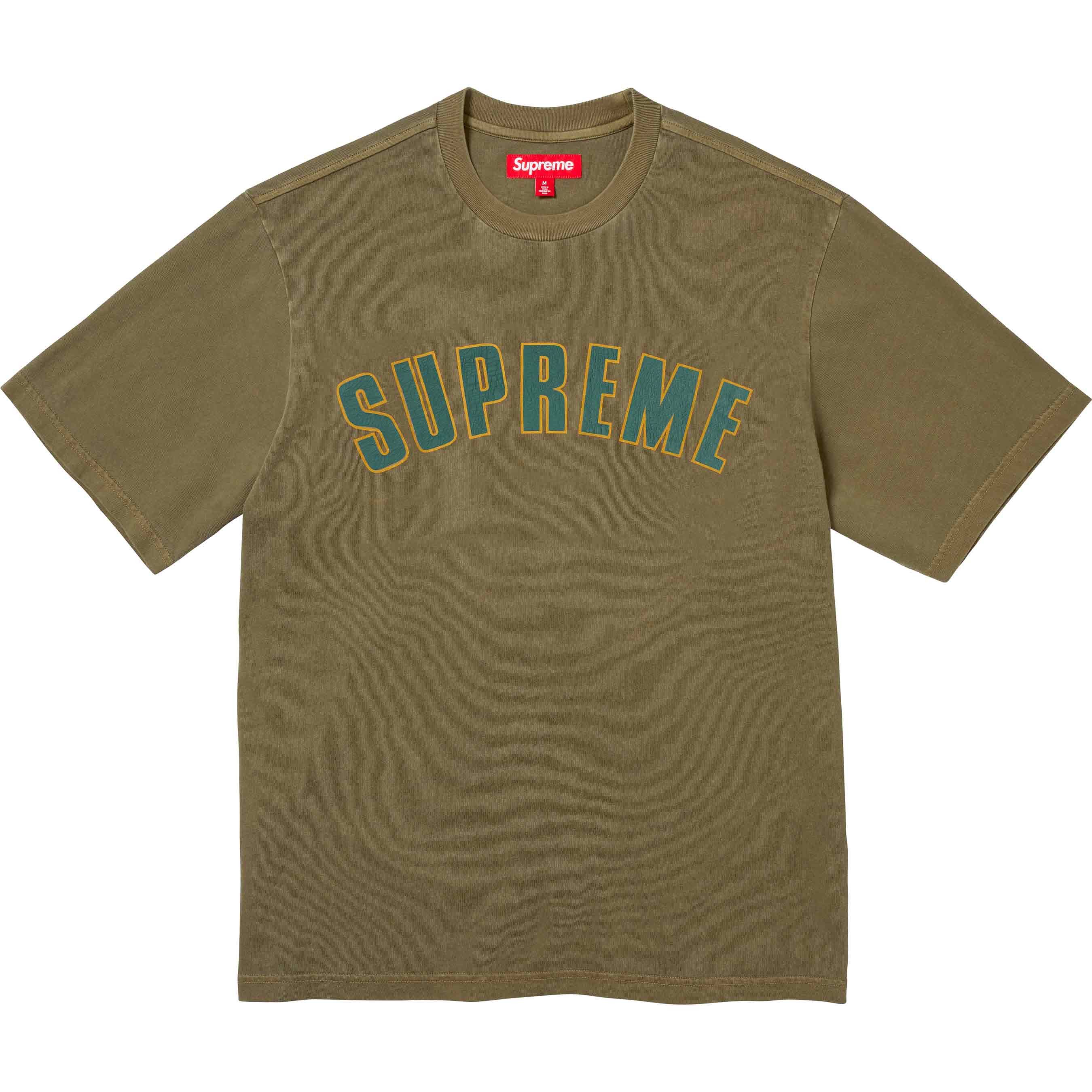 image of Supreme Cracked Arc S/s Top in Olive, Men's (Size XL)