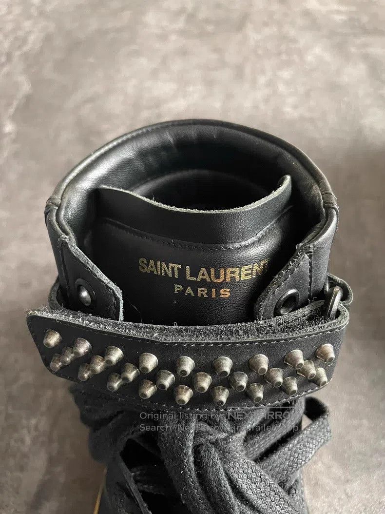 Saint Laurent Paris High-Top Bullet Studs Magic Patch All-