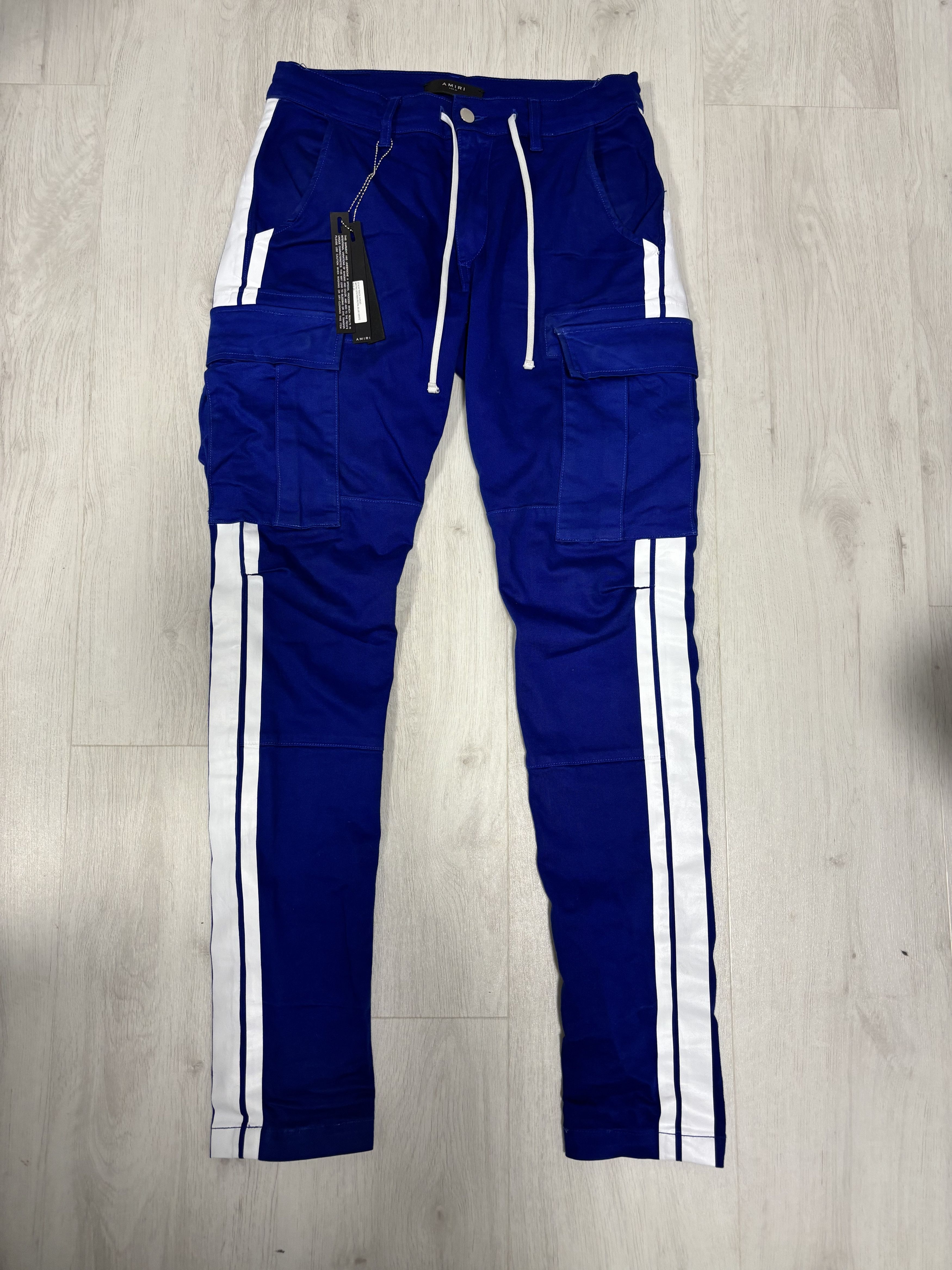 Amiri STEAL! BNWT Amiri Stack Track Cargo - Royal Blue - Size 29 Size US 29 - 1 Thumbnail