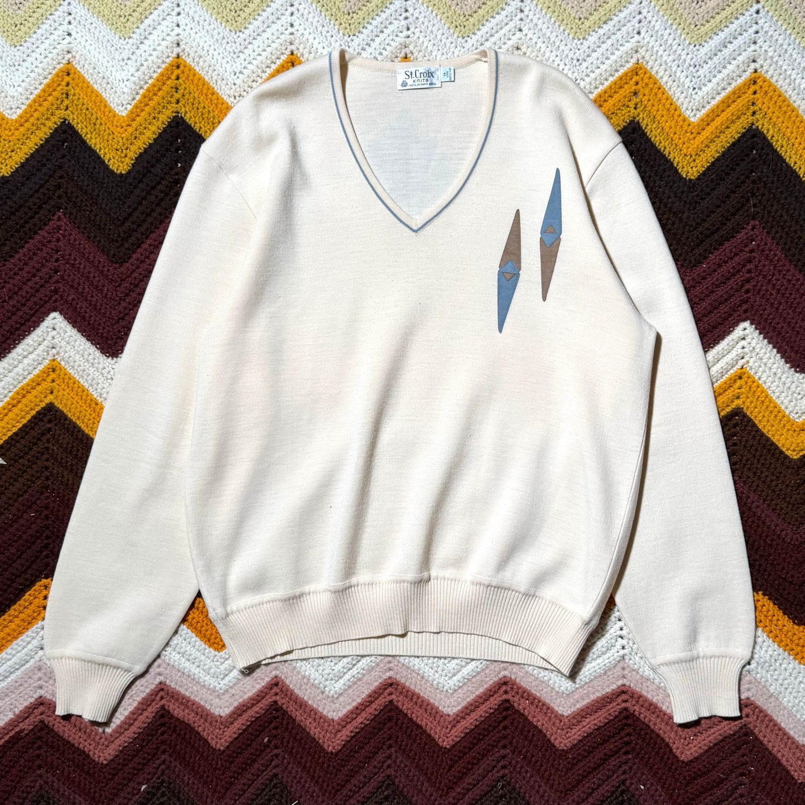 St. Croix 90s Yellow St. Croix Knits Zephyr Wool Sweater Size US XL / EU 56 / 4 - 1 Thumbnail