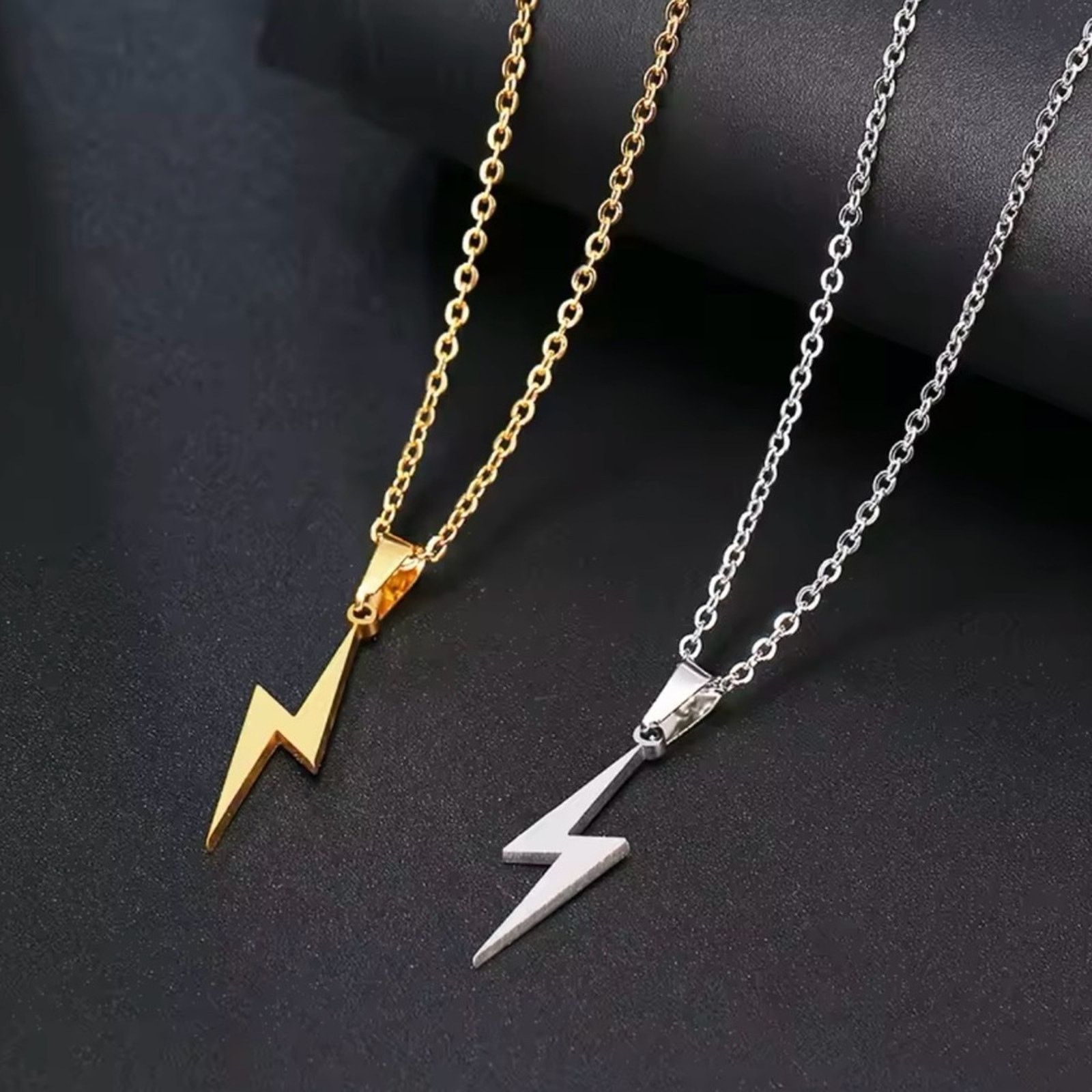 Other Stainless Steel Necklace Lightning Necklaces For Women Size ONE SIZE - 1 Thumbnail