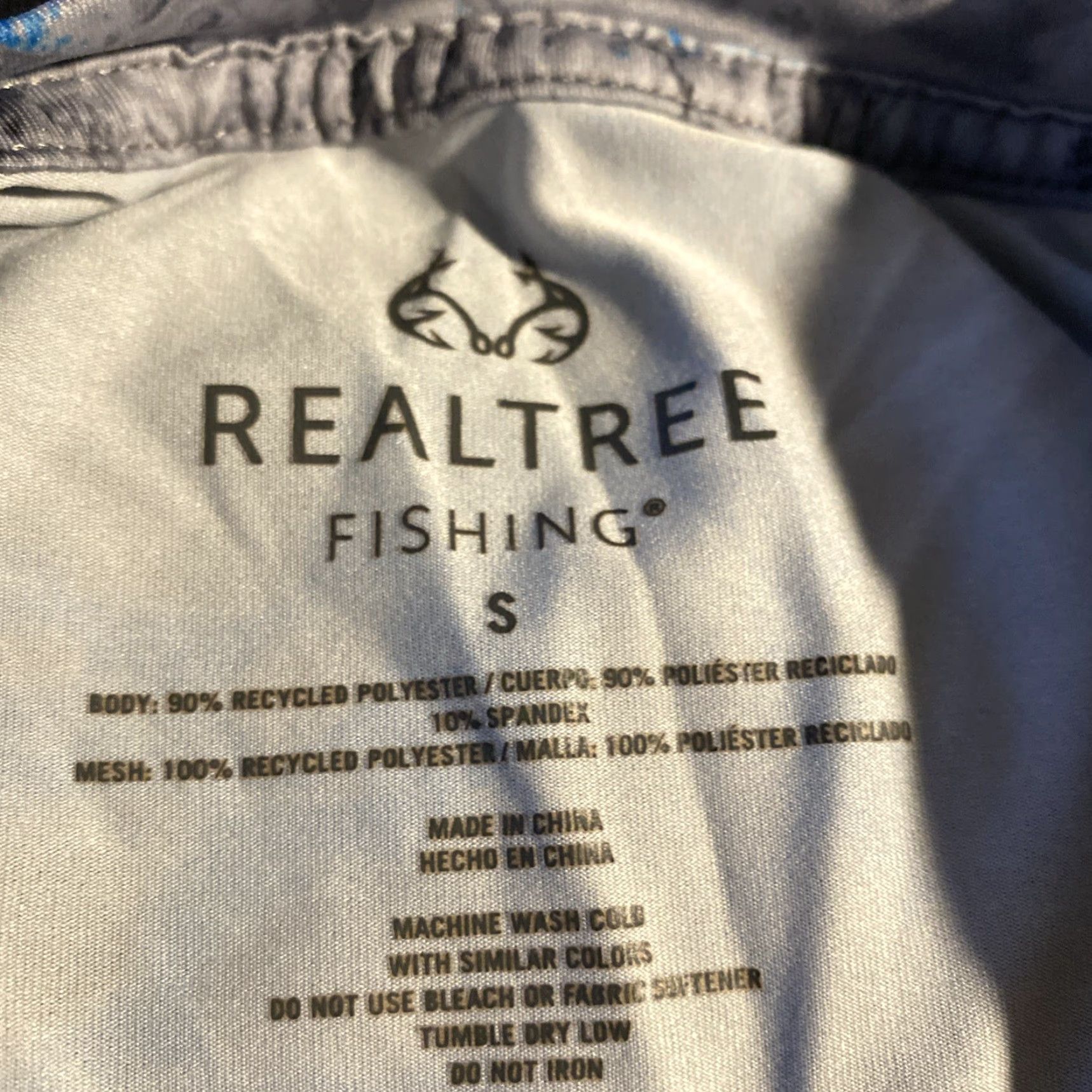 Realtree Realtree Fishing Shirt Small Long Sleeve Gray Blue Camo Performance Crew Neck S Mens Shirt Size US S / EU 44-46 / 1 - 2 Thumbnail