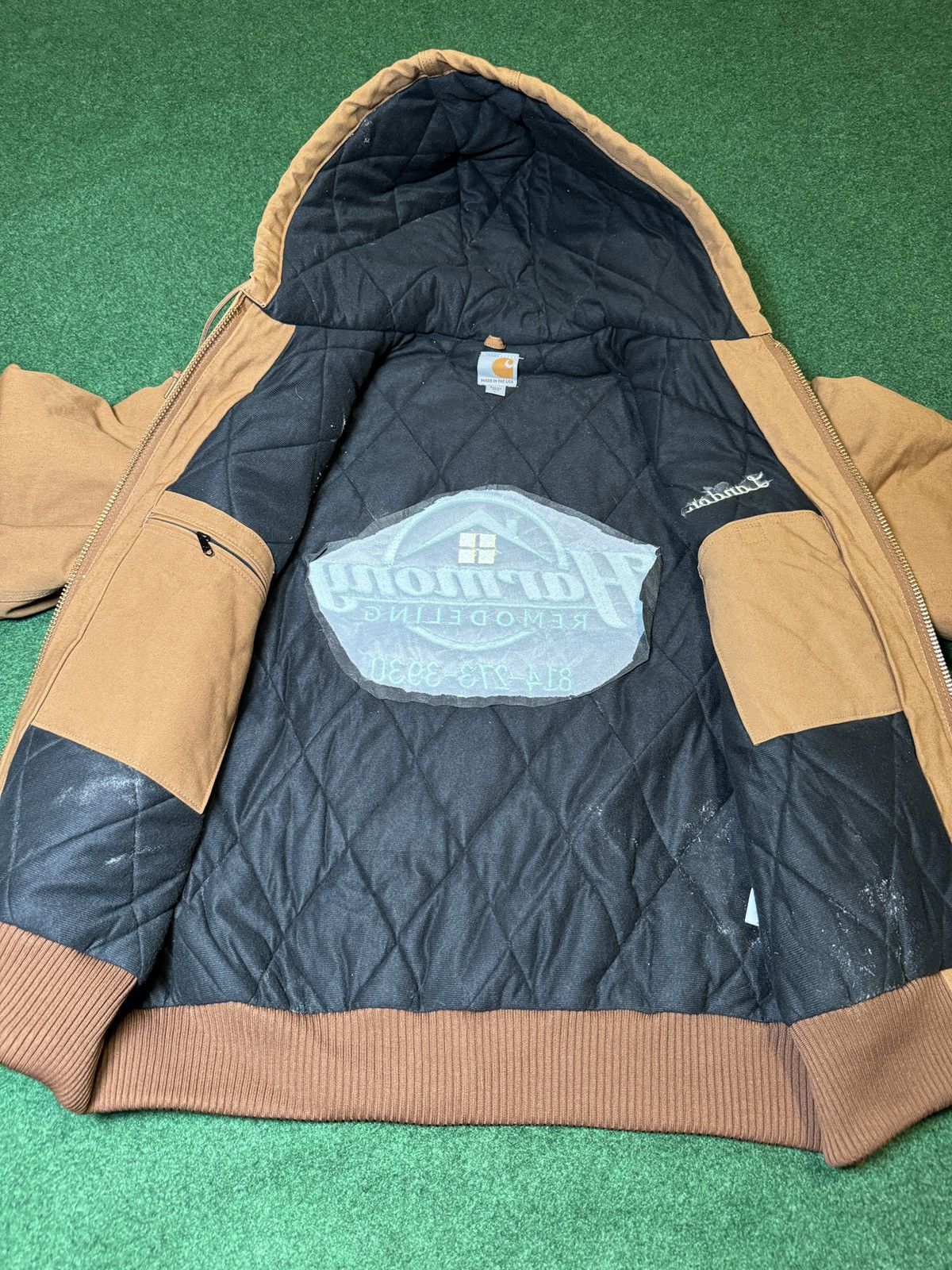 Carhartt × Vintage Vintage Carhartt Quick Duck Mens Large Canvas Beige Jacket Size US L / EU 52-54 / 3 - 3 Thumbnail