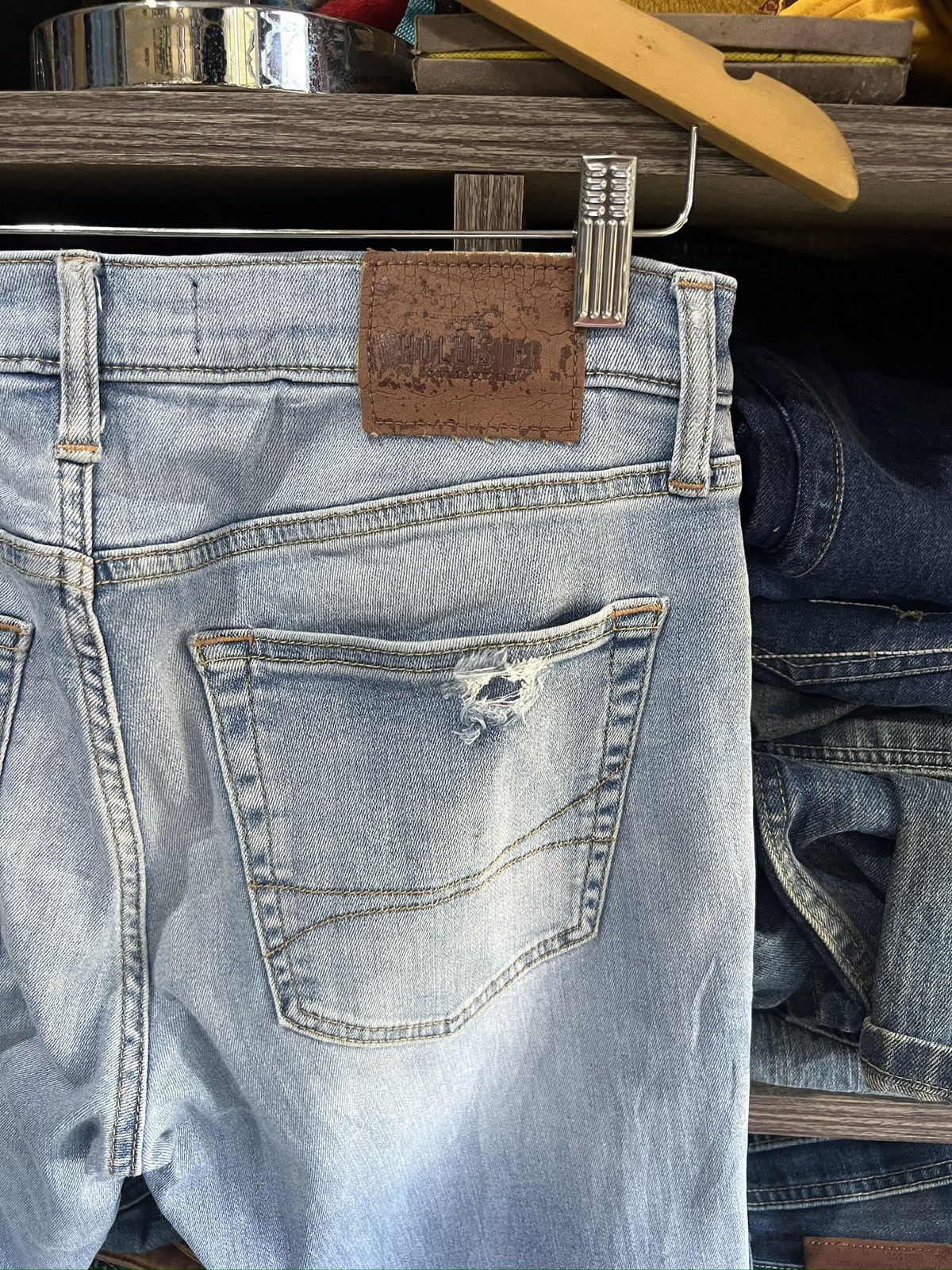 Hollister 🔥Hollister Side Stripe Distressed Denim Size US 31 - 12 Thumbnail