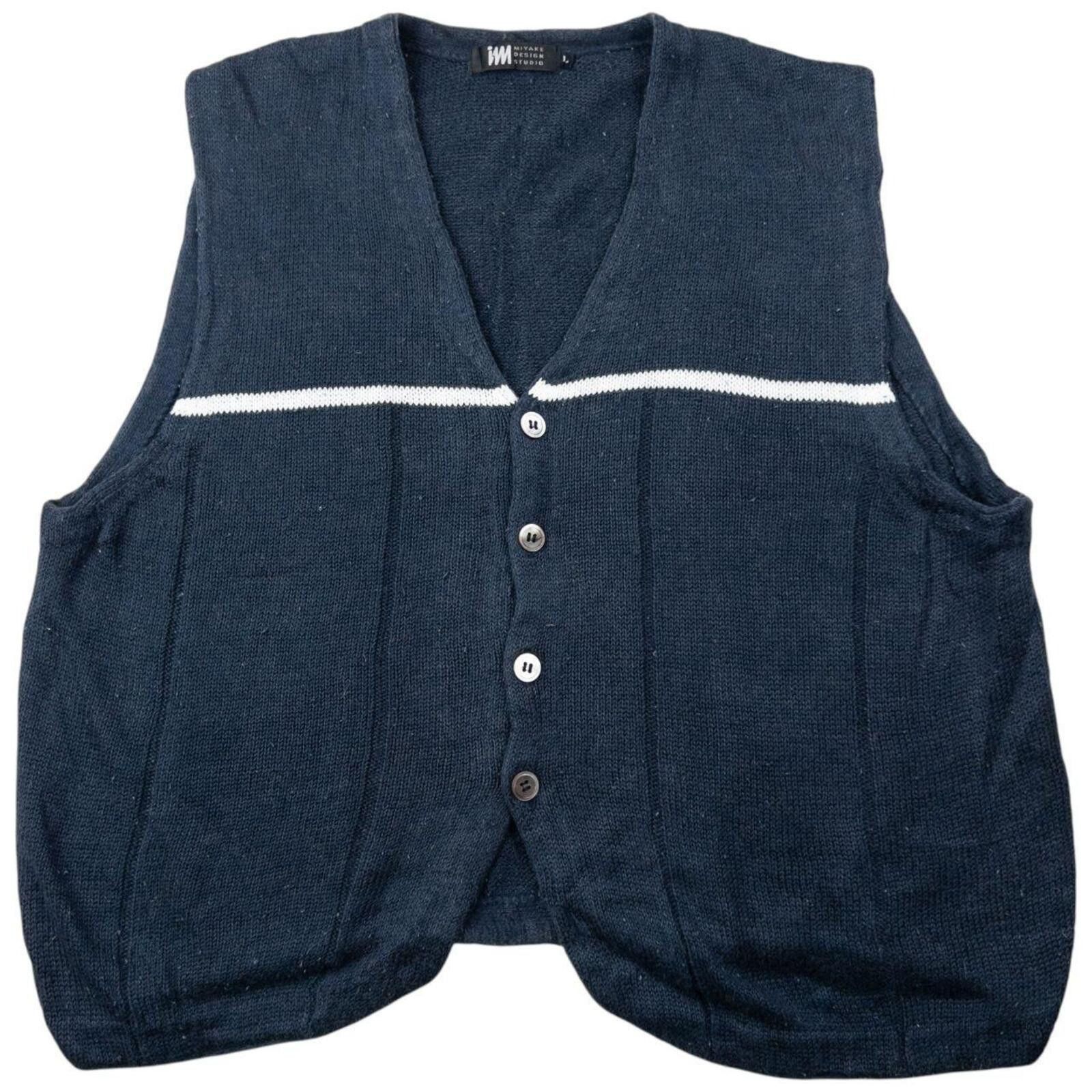 Issey Miyake Vintage 2000s Issey Miyake Button Up Knit Sweater Vest SizeS Size US S / EU 44-46 / 1 - 1 Thumbnail