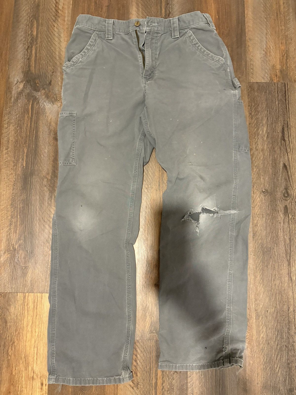 Carhartt Grey Carhartt Work Pants Size US 32 / EU 48 - 3 Thumbnail