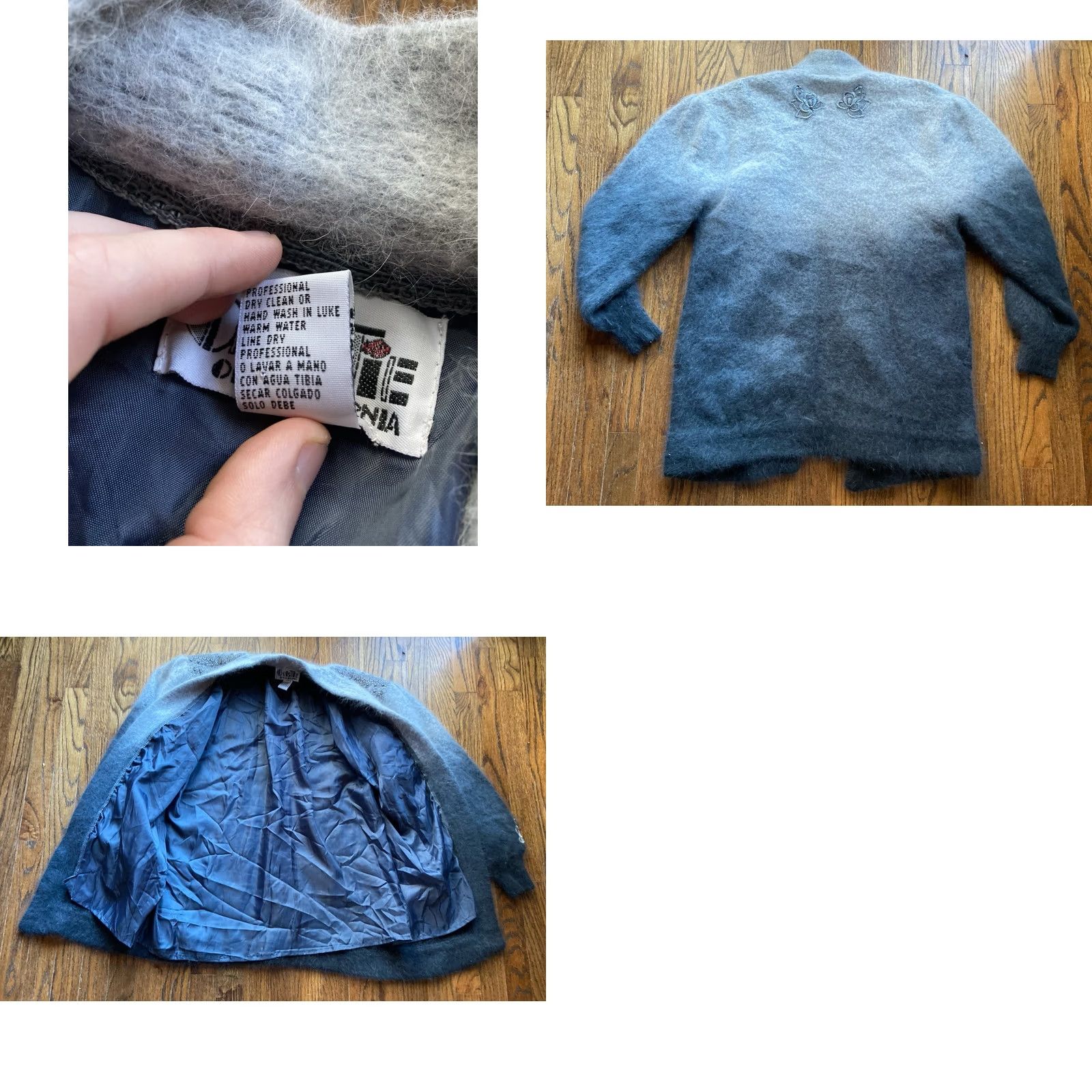 Vintage VINTAGE Christie’s Of California Angora Jacket Coat Womens XL Lined Gray 80s 90s Men? Womens Size XL / US 12-14 / IT 48-50 - 8 Thumbnail
