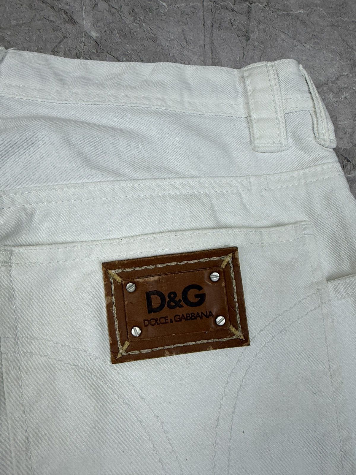 Dolce & Gabbana Dolce & Gabbana White Jeans Cinch Back Size US 34 / EU 50 - 4 Thumbnail