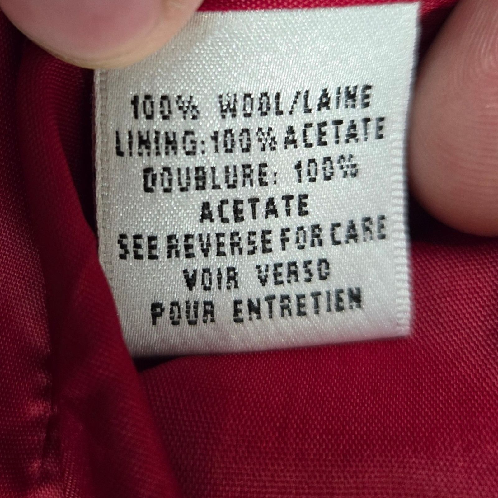Other Y2K Cherry Red Wool Blazer Jacket Size 12 Size XL / US 12-14 / IT 48-50 - 6 Thumbnail
