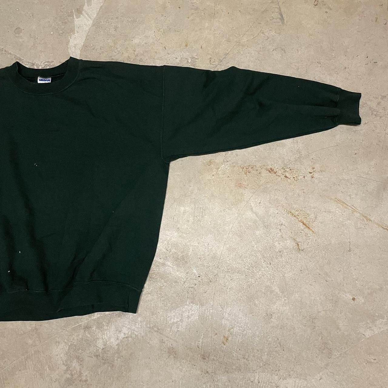 Vintage Vintage 90’s Forest Green Painters Blank Sweatshirt Size US L / EU 52-54 / 3 - 3 Thumbnail