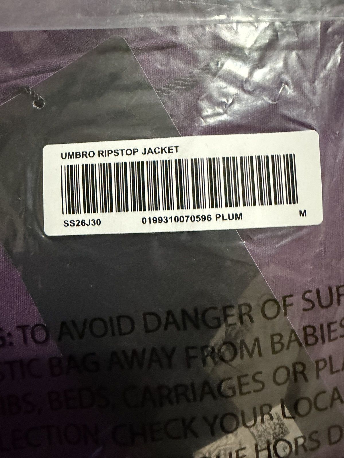 Supreme × Umbro Supreme Umbro Cotton Ripstop Track Jacket (SS26) plum medium Size US M / EU 48-50 / 2 - 11 Thumbnail