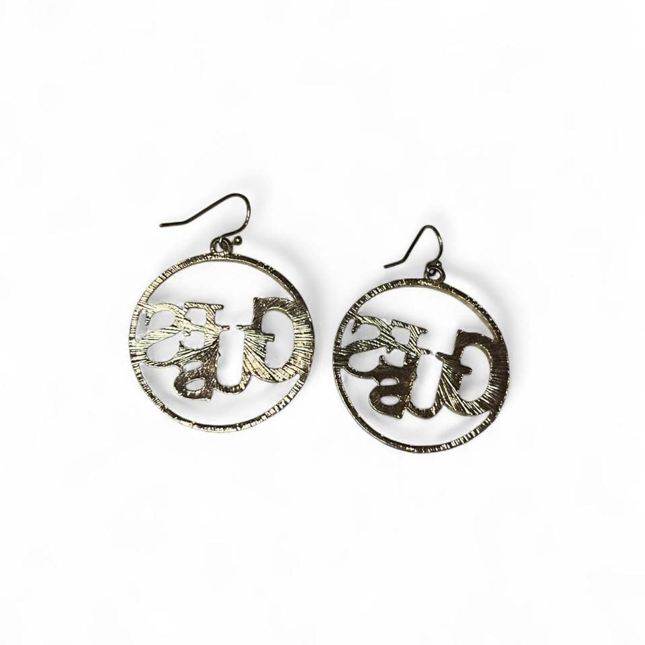 Guess Vintage y2k Guess gold rhinestones hoops earrings Size ONE SIZE - 3 Thumbnail