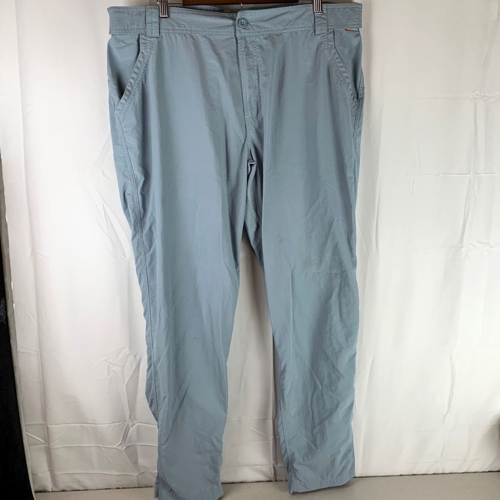 Vintage Simms Fishing Pants Men XXL Light Blue Lightweight Nylon Quick-Dry Outdoor Size US 39 - 2 Thumbnail