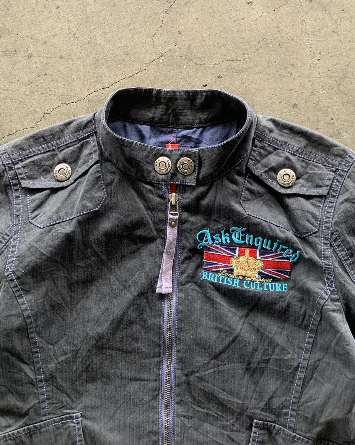 If Six Was Nine × Japanese Brand × Le Grande Bleu (L.G.B.) Ask Enquired Cafe Racer Canvas Jacket Size US S / EU 44-46 / 1 - 2 Thumbnail