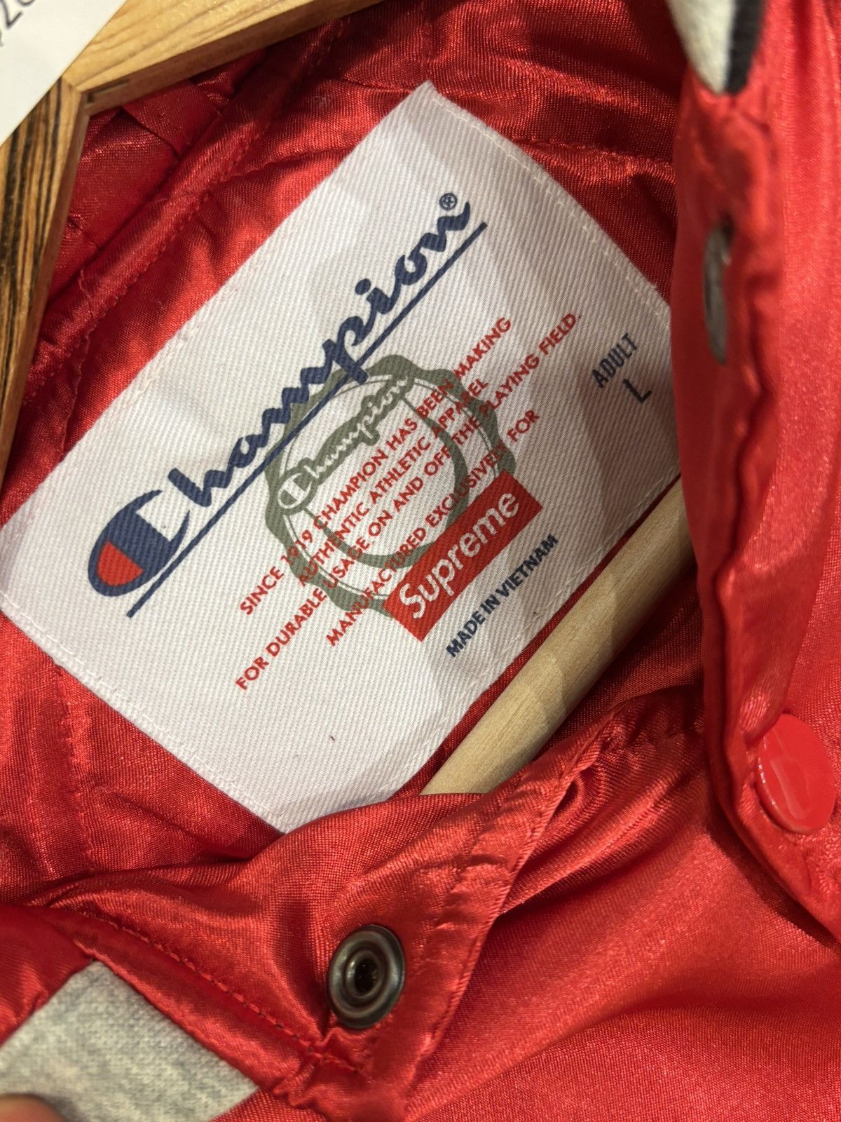 Champion × Supreme Supreme X Champion Satin Varsity Jacket Size US L / EU 52-54 / 3 - 3 Thumbnail