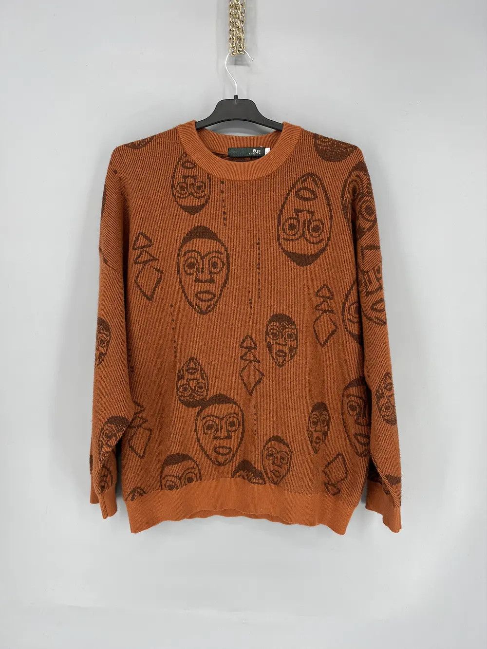 Japanese Brand Vintage 90s Wool Sweater Skulls Dead Face Band Rock Stree Size US XL / EU 56 / 4 - 1 Thumbnail