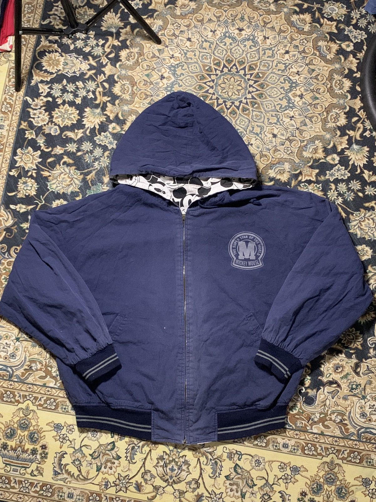 Disney × Mickey Mouse Rare Vintage Poppins Mickey Mouse Reversible Hoodie Size US M / EU 48-50 / 2 - 5 Thumbnail