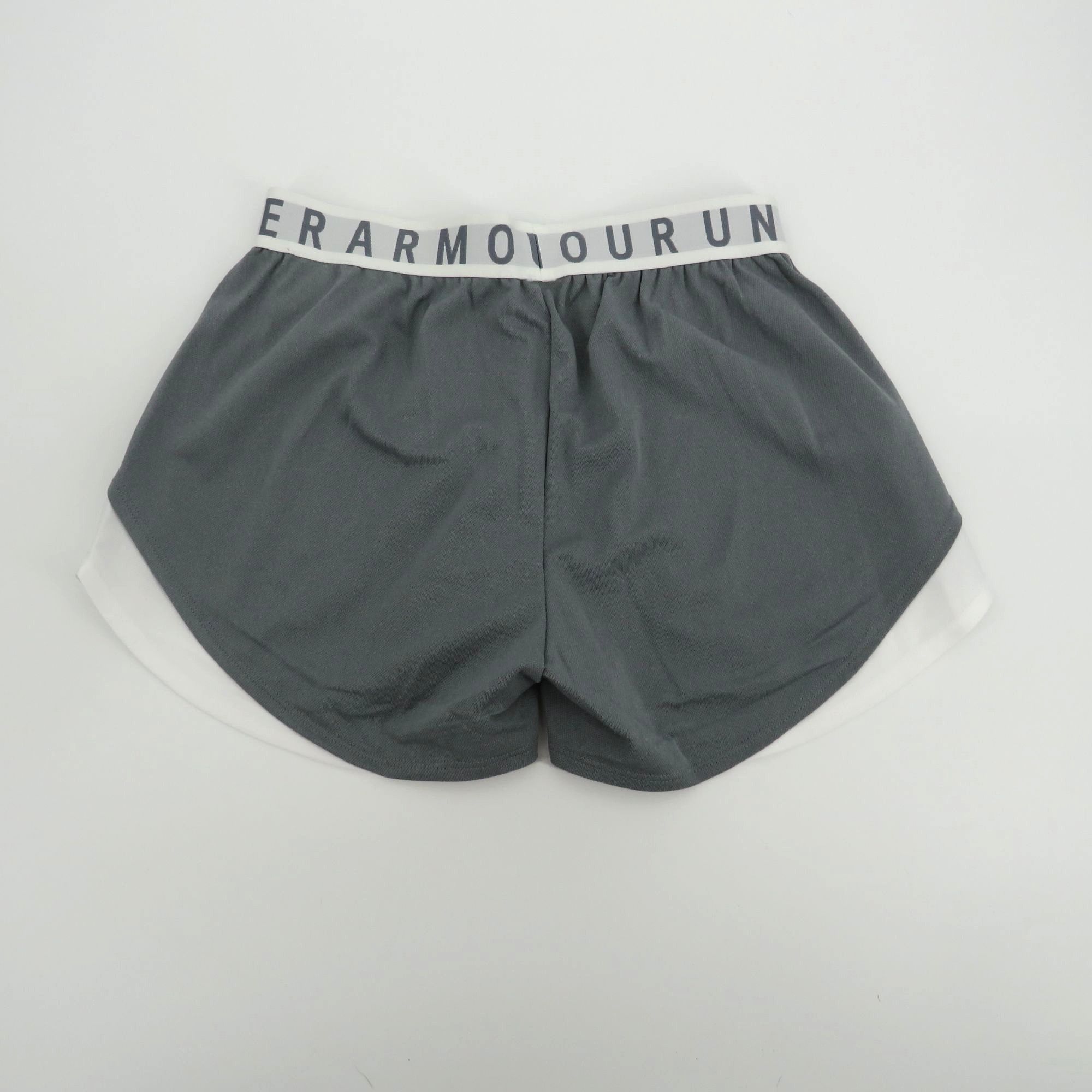 Under Armour Under Armour Women's Small Grey & White Running Shorts NWT $ Size 26" / US 2 / IT 38 - 4 Thumbnail