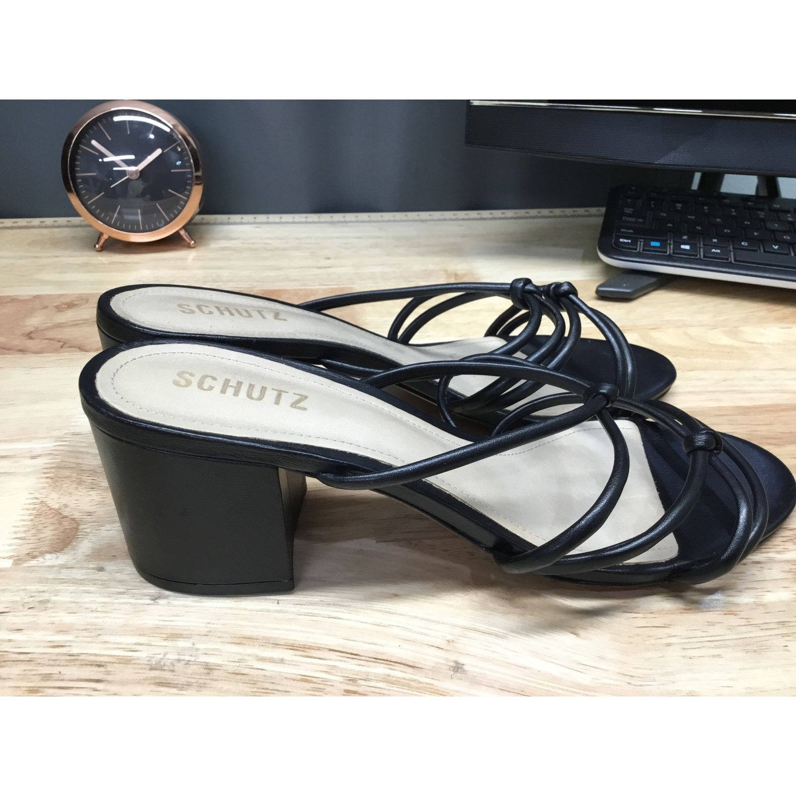 SCHUTZ Schutz Princey Strappy Sandals Women's 9.5 Black Leather Size US 9.5 / IT 39.5 - 2 Thumbnail