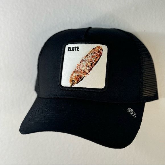 Designer NEW ELOTE PATCH BLACK TRUCKER MESH CAP HAT Size ONE SIZE - 6 Thumbnail