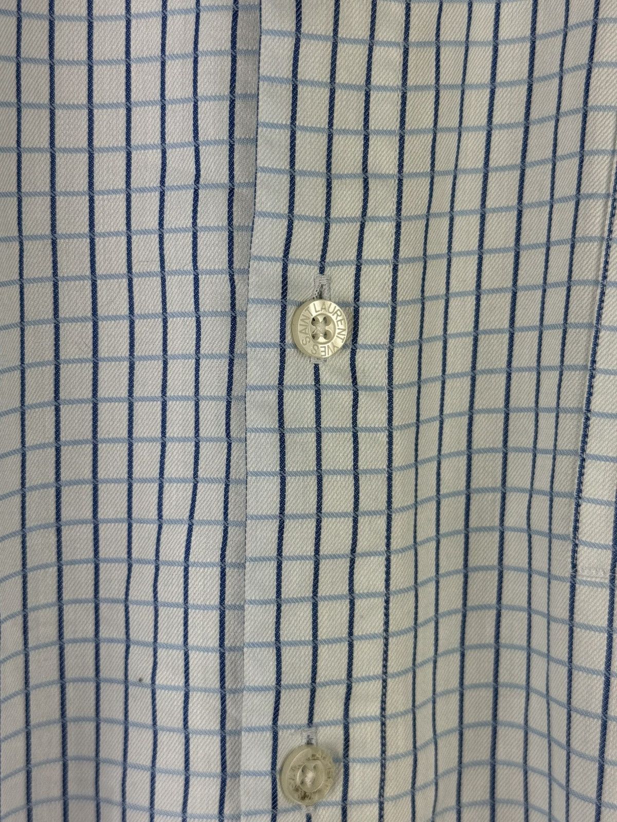 Yves Saint Laurent YSL Yves Saint Laurent Vintage 90s S/S Plaid Button Up Shirt Size US L / EU 52-54 / 3 - 10 Thumbnail
