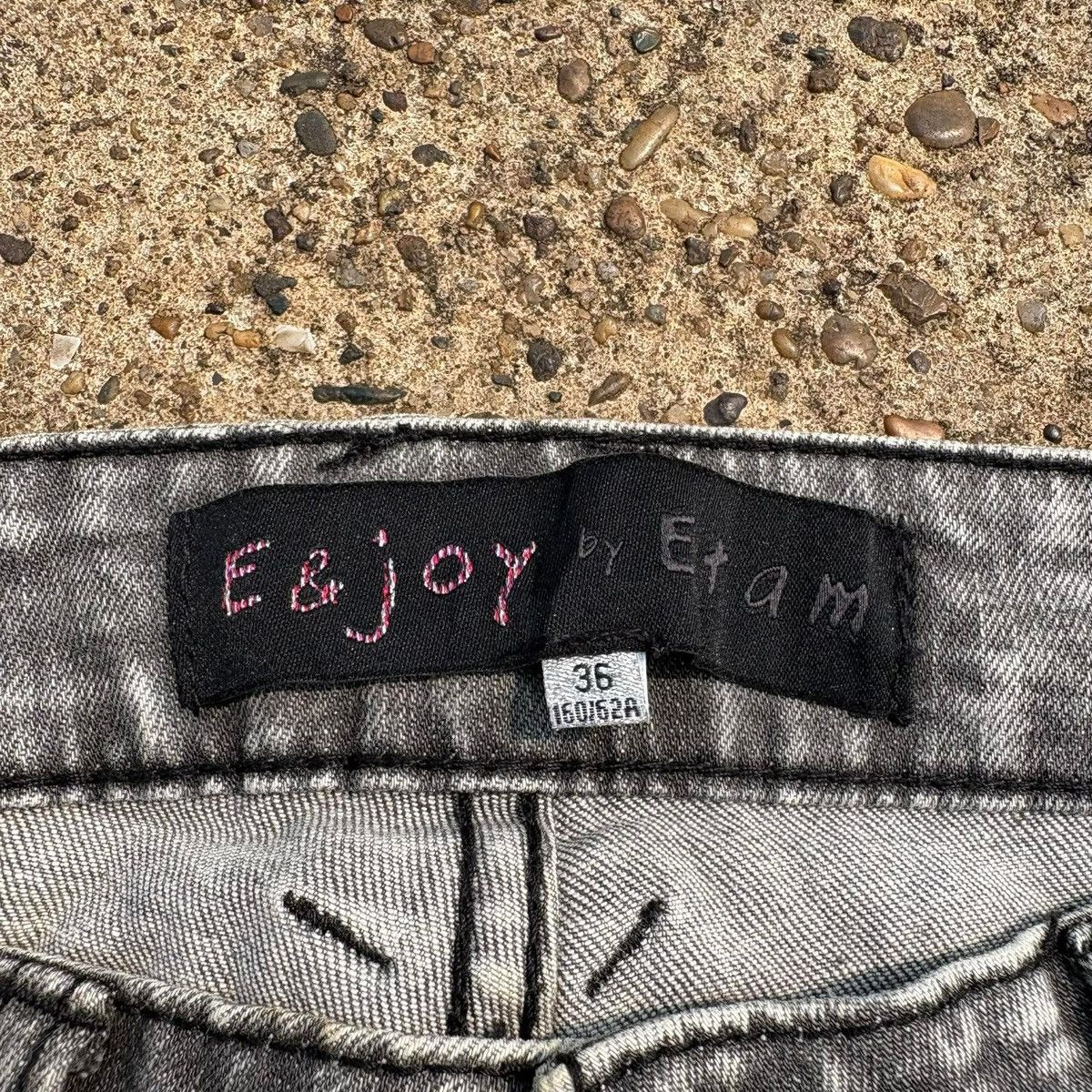 If Six Was Nine E&JOY by ETAM Snake Print Skinny Jeans Grey Wash Size US 30 / EU 46 - 2 Thumbnail