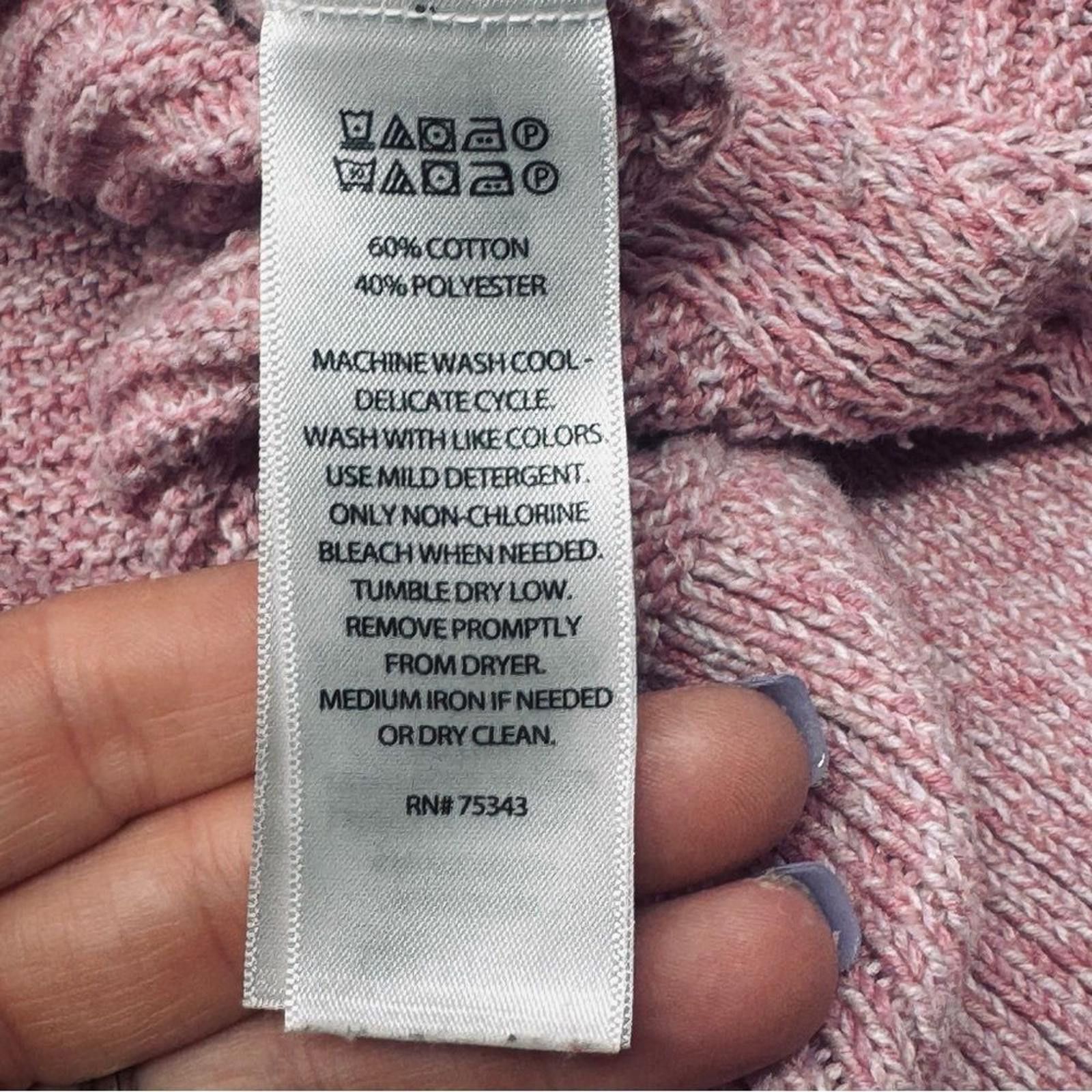 Jones New York NWOT. Joie. Women's Pink Knit Button Sweater. Size XL. Size XL / US 12-14 / IT 48-50 - 3 Thumbnail