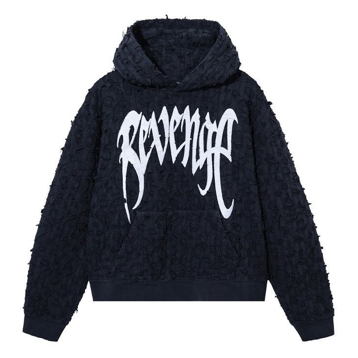 Revenge Revenge Thrashed Boro Arch Logo Hoodie Grailed
