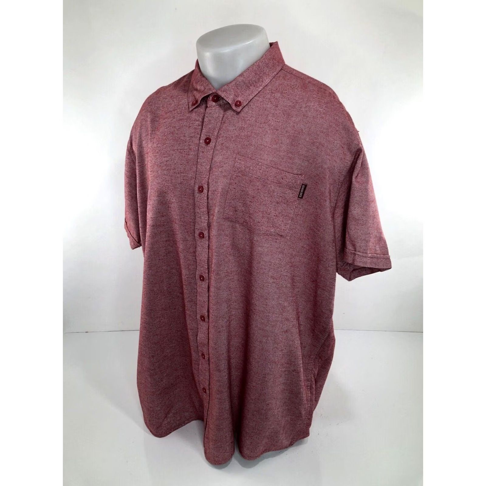 Vintage KING RANCH Shirt Western Short Sleeve 2XL Heather Red Men Size US XXL / EU 58 / 5 - 2 Thumbnail