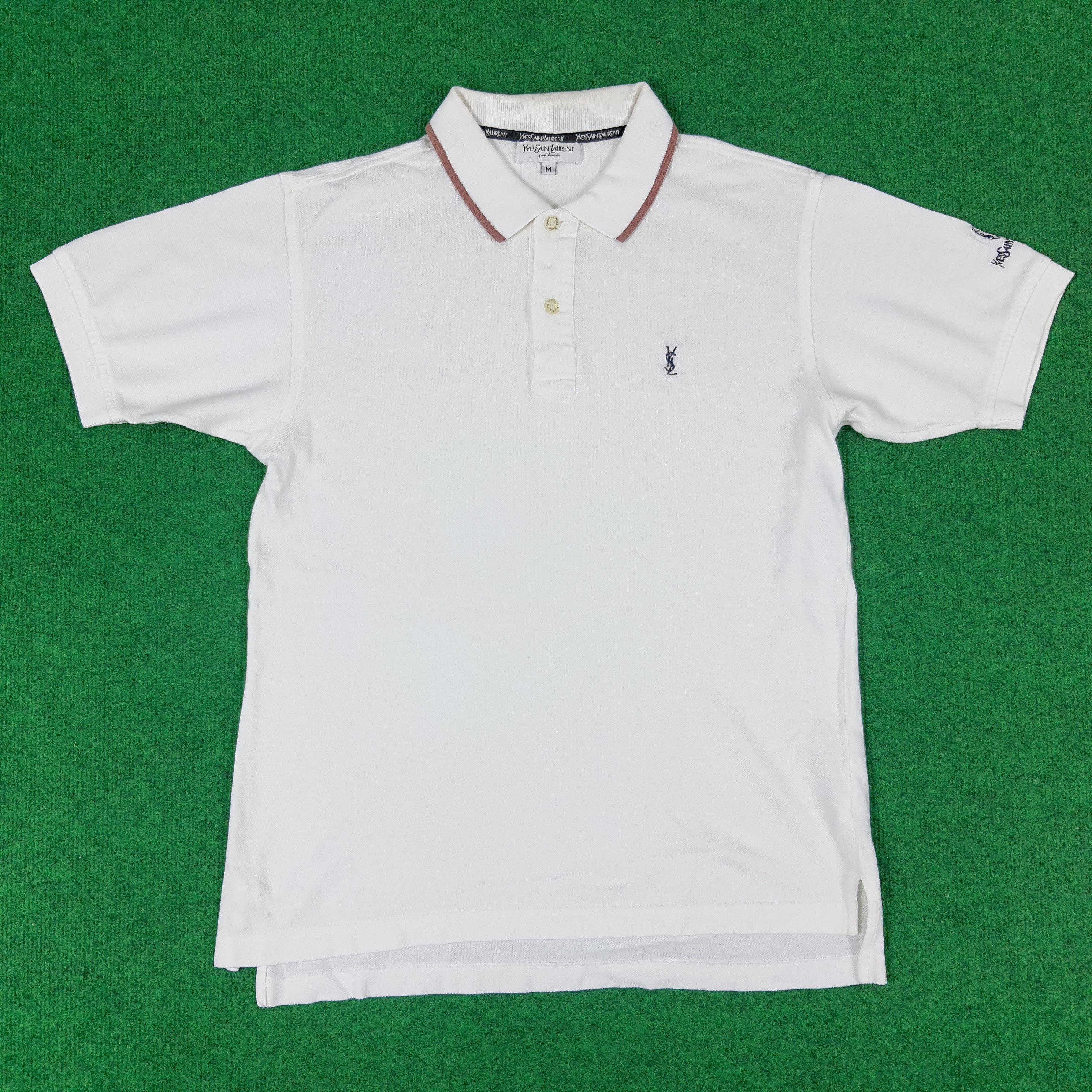 Vintage × Yves Saint Laurent Vintage Yves Saint Laurent Luxury Designer Polo Shirt Size US M / EU 48-50 / 2 - 1 Thumbnail