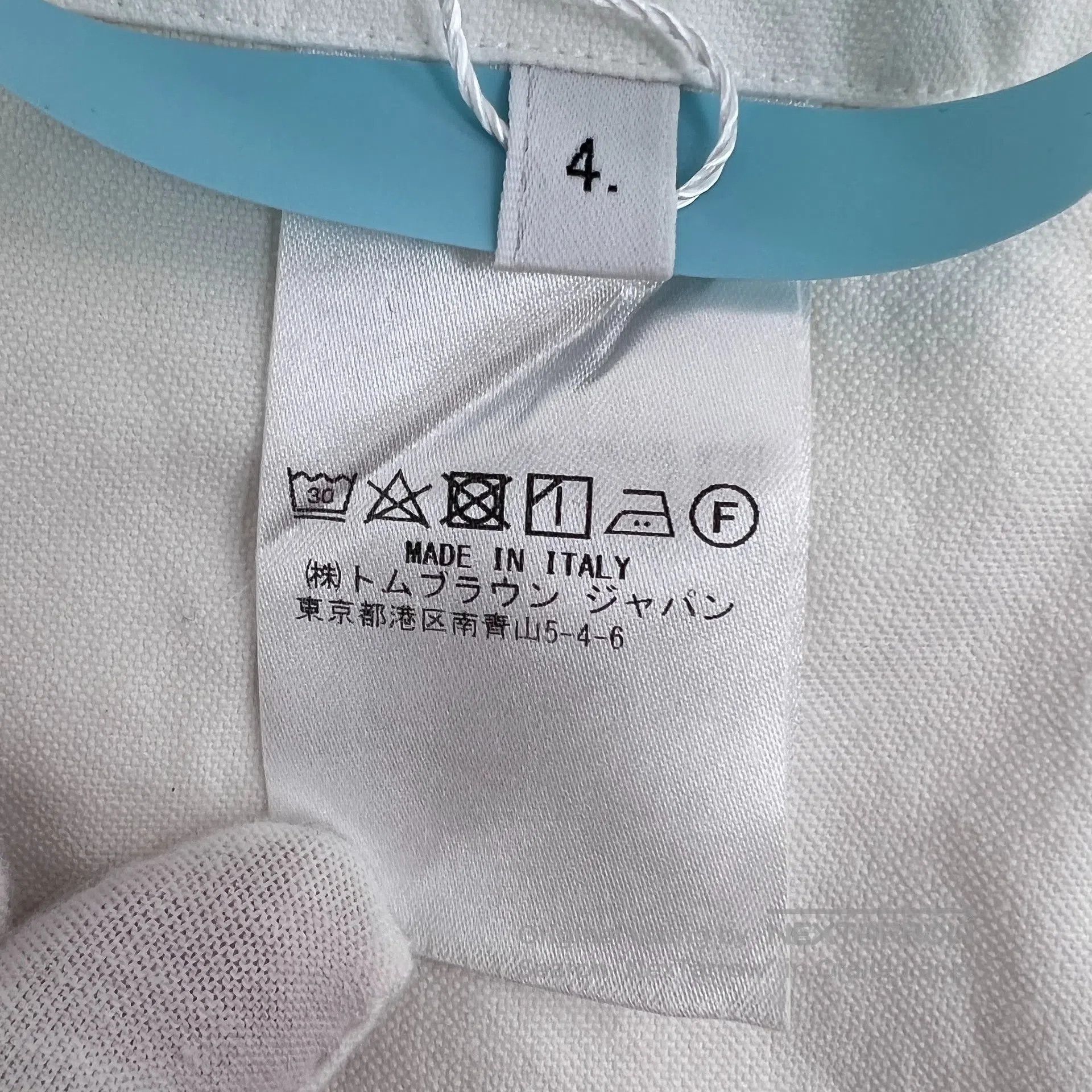 Thom Browne Thom Browne White classic four-stripe cotton collar long-s Size US L / EU 52-54 / 3 - 8 Thumbnail