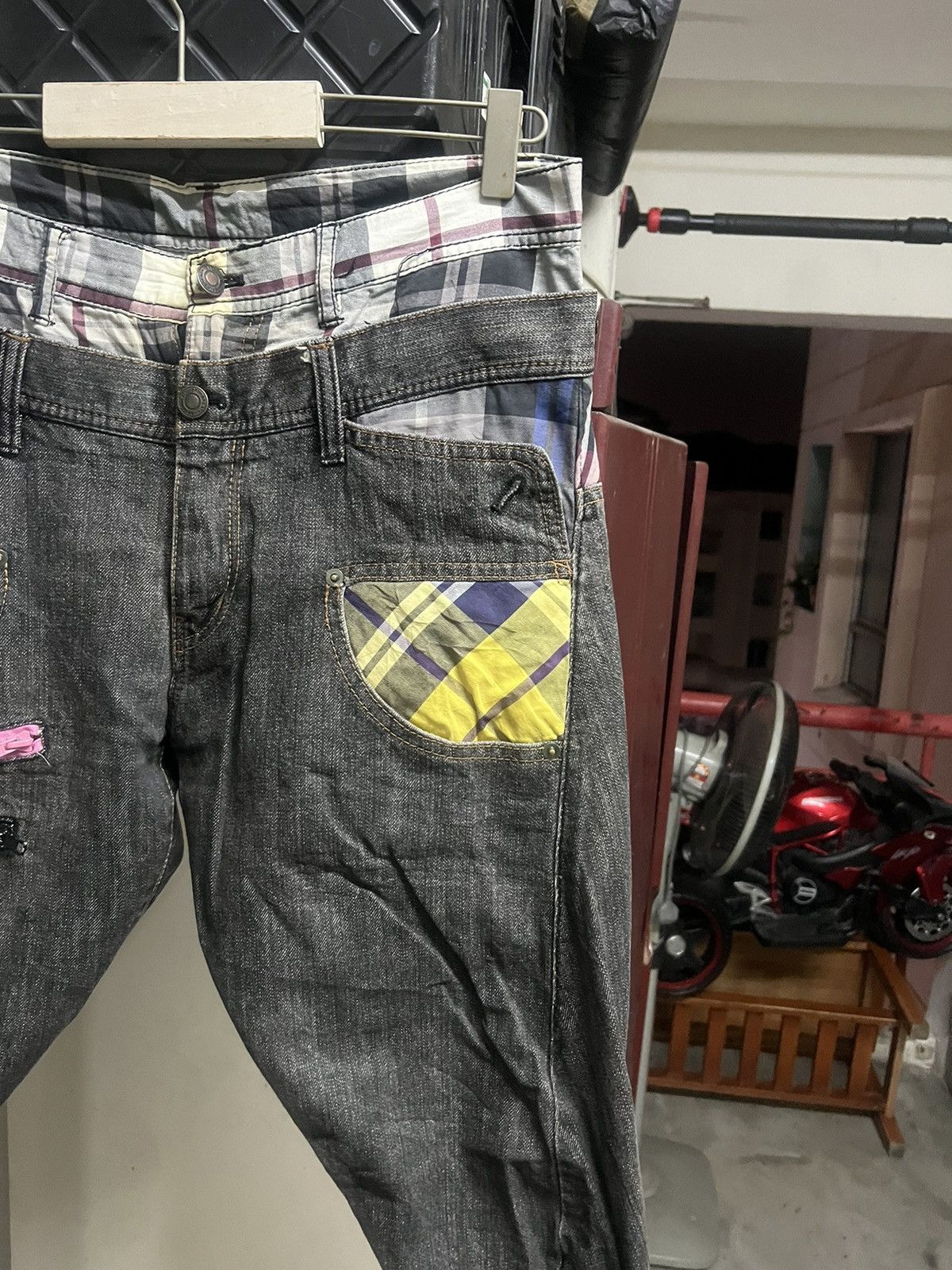 Hysteric Glamour × Japanese Brand DOUBLE WAIST BREATHMIN JAPANES PANTT FREE Size US 32 / EU 48 - 3 Thumbnail