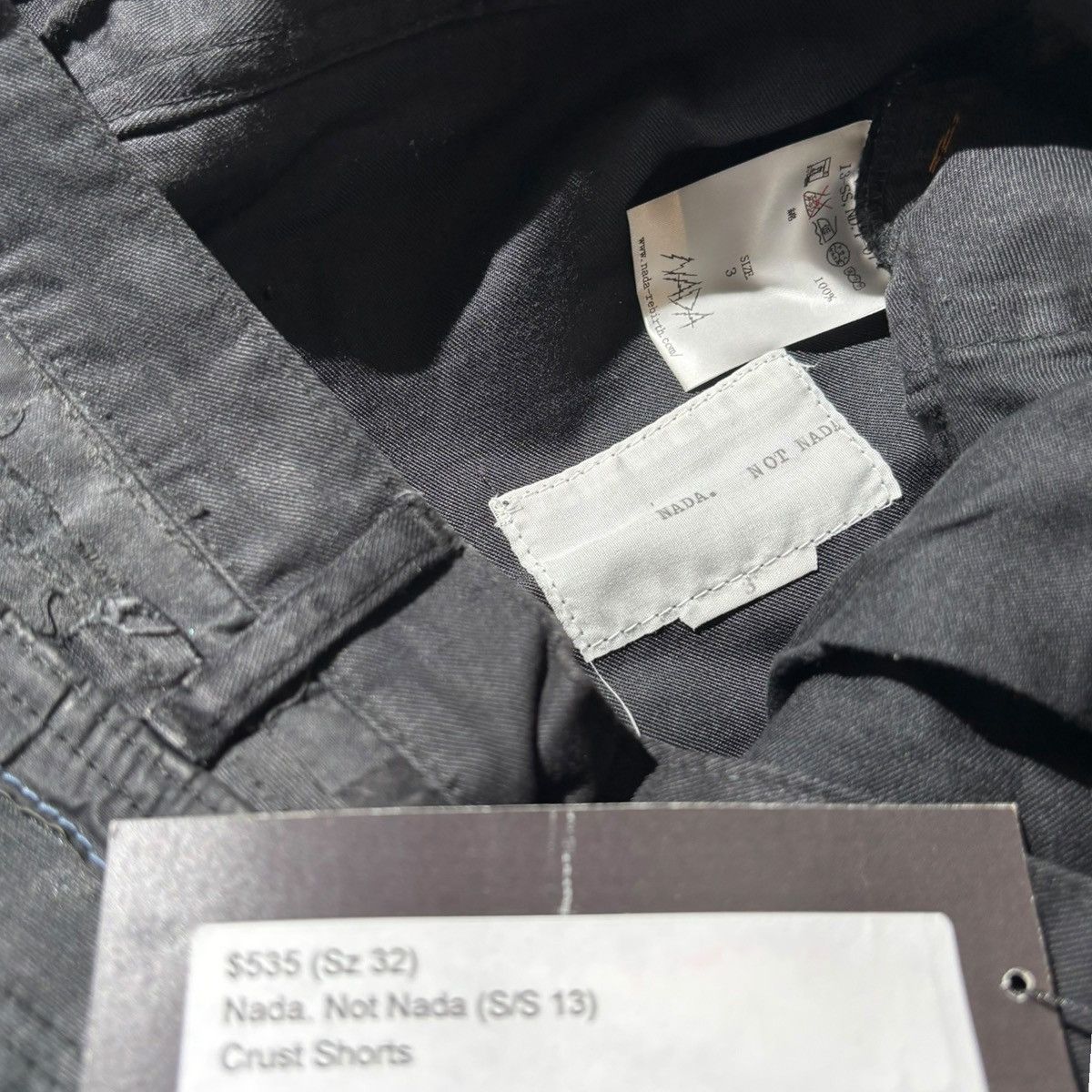 NADA SS13 rebirth to tabura rasa scab crust shorts Size US 32 / EU 48 - 4 Thumbnail