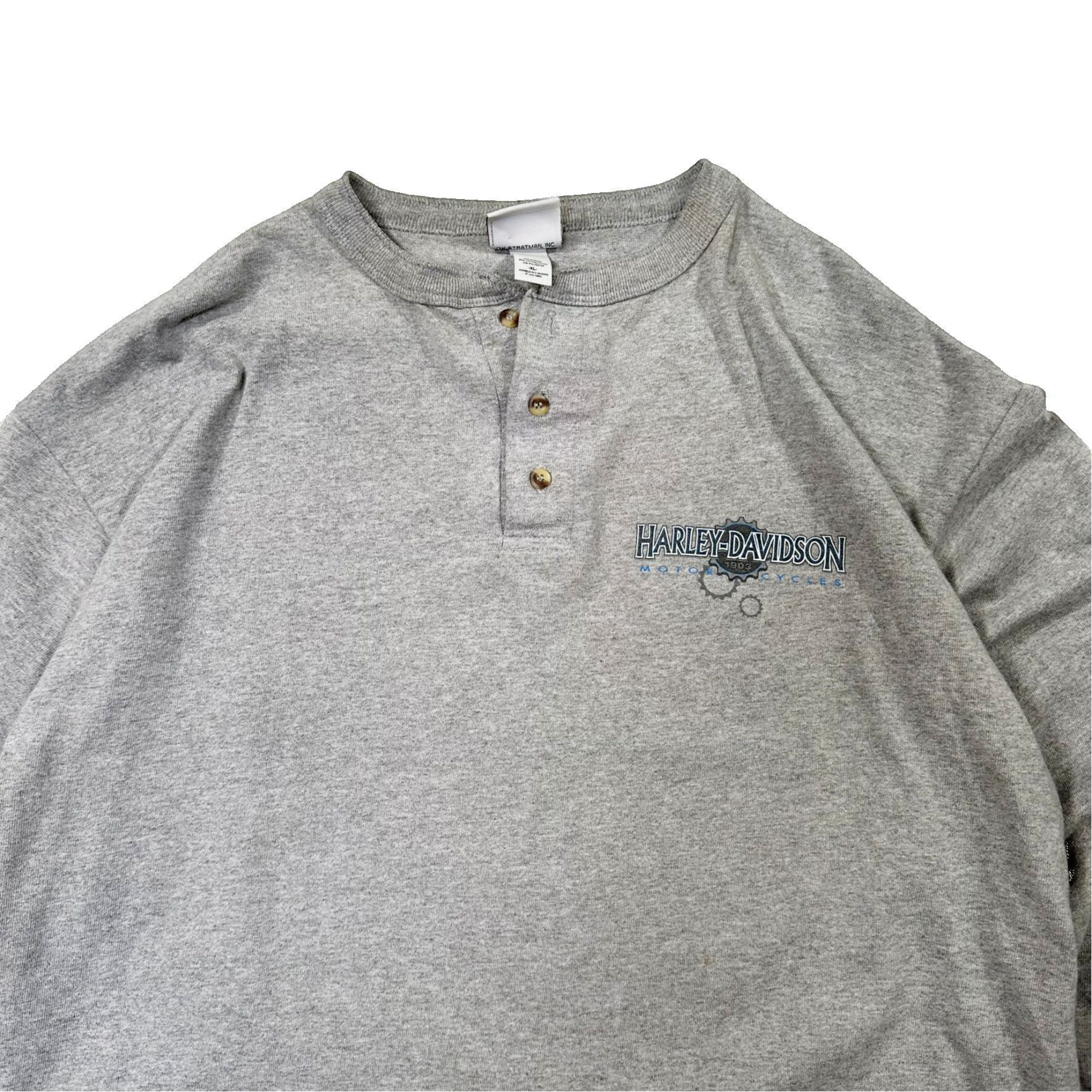 Vintage Vintage 00s Harley Davidson Sarasota Big Print Henley Long Size US XL / EU 56 / 4 - 2 Thumbnail