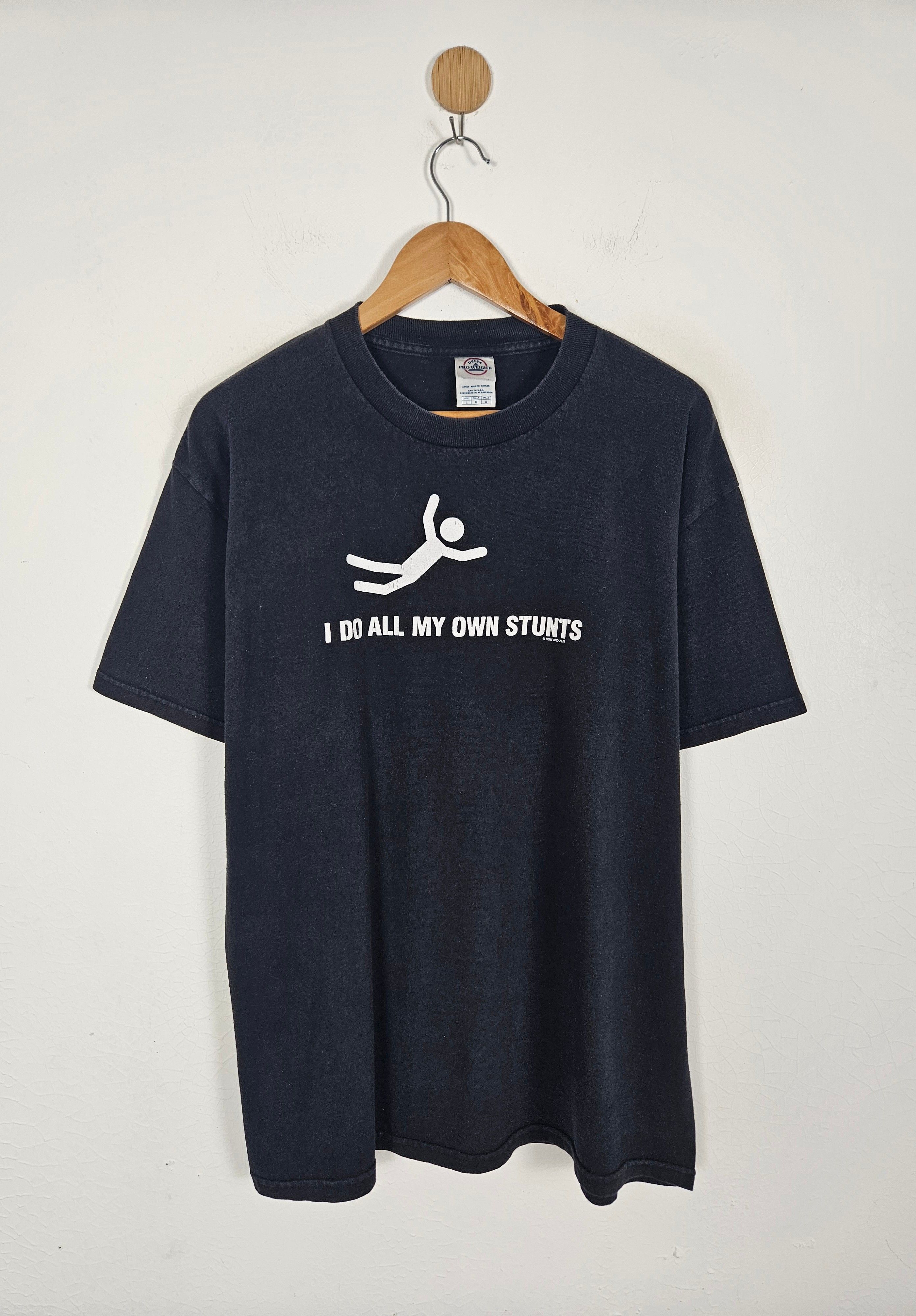 Vintage Vintage 90s I Do All My Own Stunts Graphic Quote Size US L / EU 52-54 / 3 - 1 Thumbnail