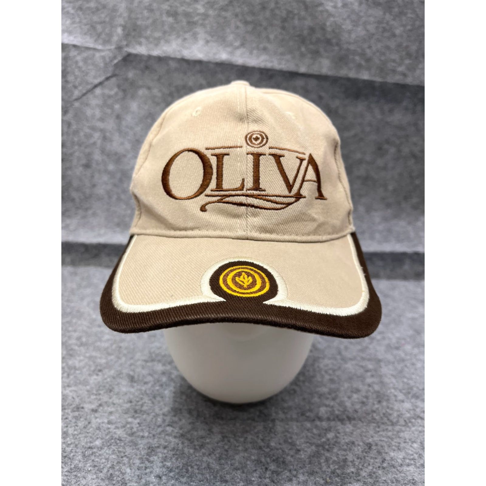 Vintage Oliva Cigars Baseball Cap Hat Strap Back Adult One Size Beige 100% Cotton Embroidered Size ONE SIZE - 2 Thumbnail